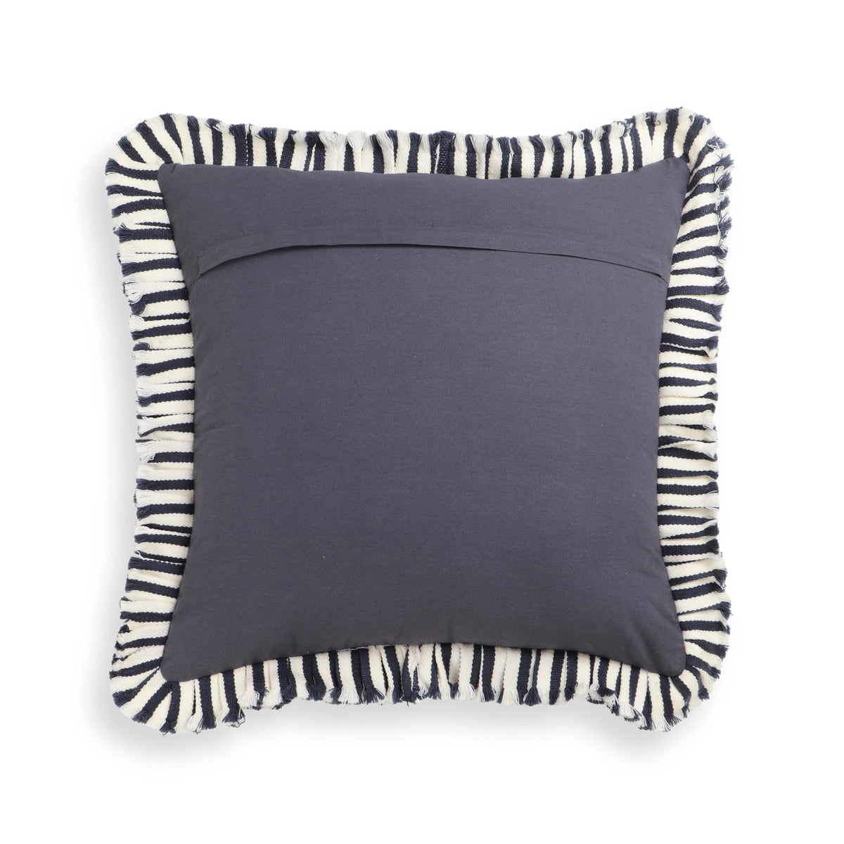 Alessia  Striped Ruffle 20" Square Accent Pillow