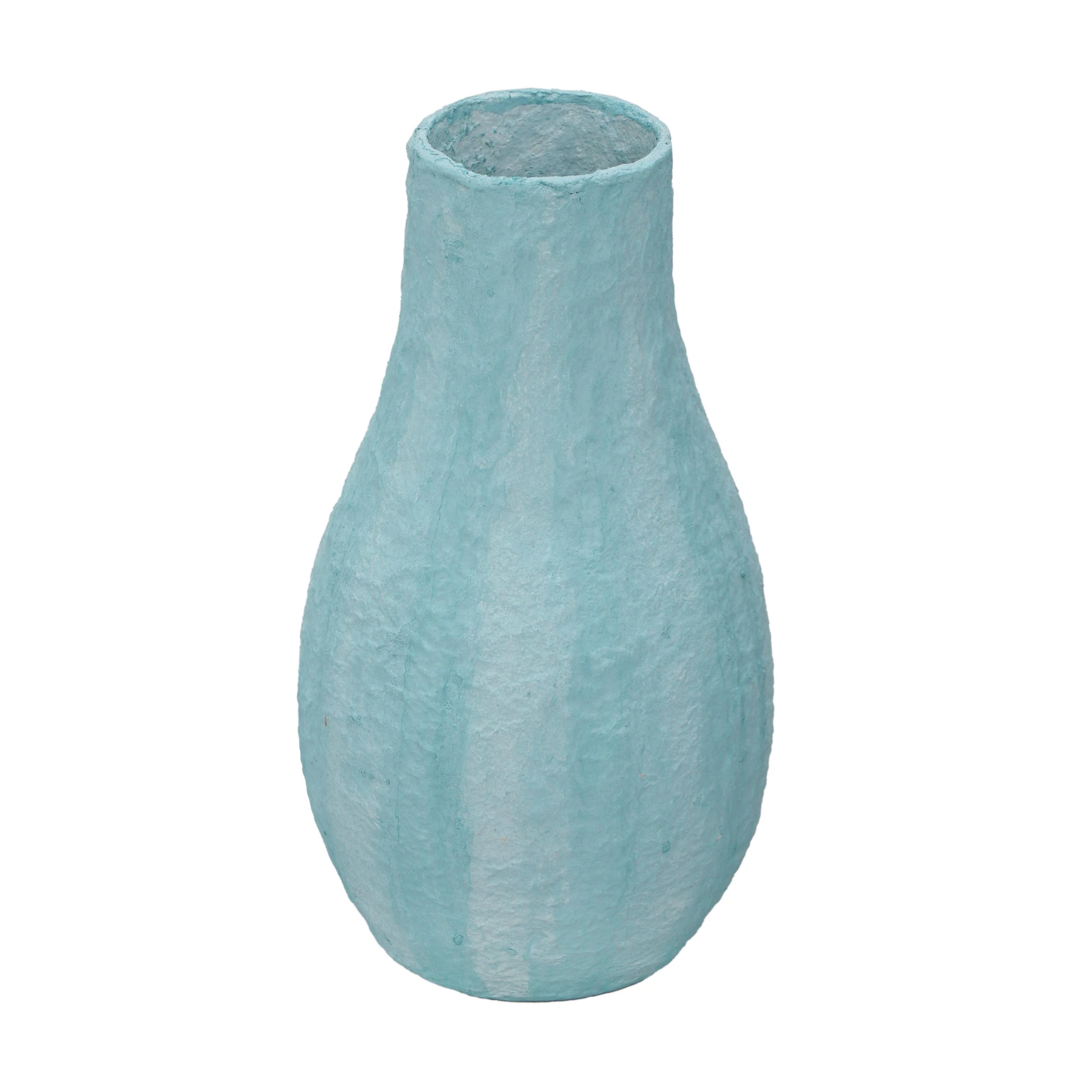 Vase en coton mâché bleu nuageux 