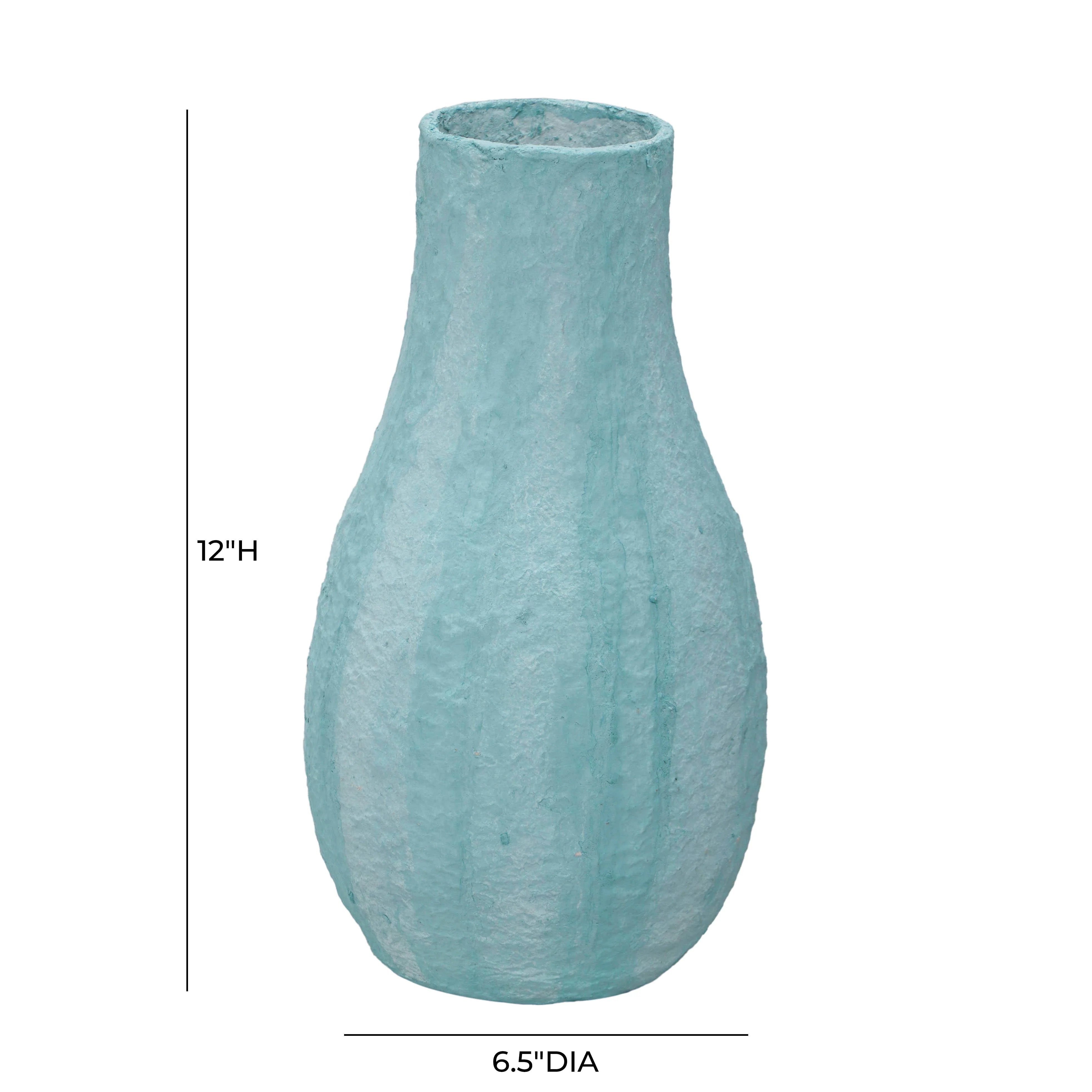 Vase en coton mâché bleu nuageux 