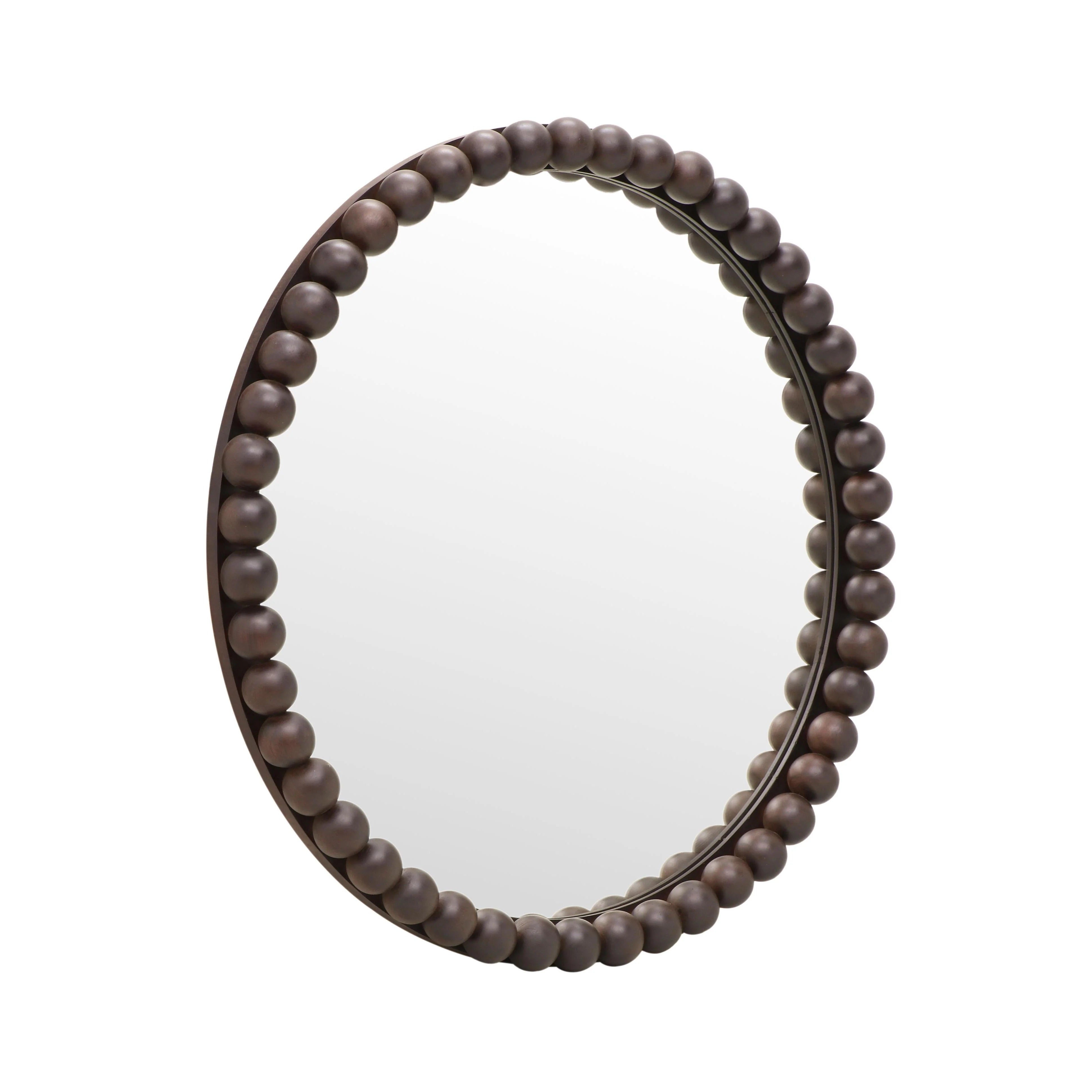 Miroir en bois noir Baria