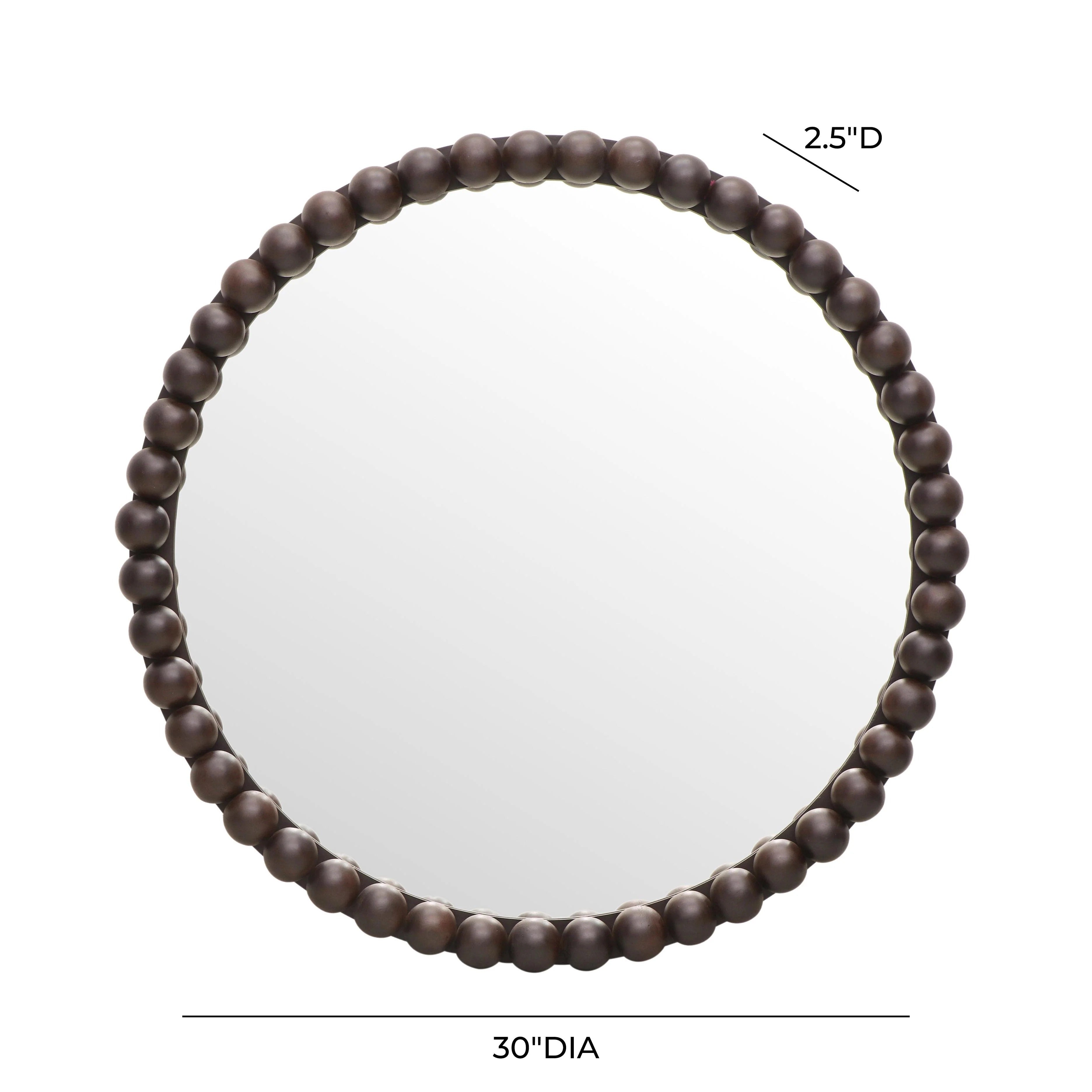Miroir en bois noir Baria