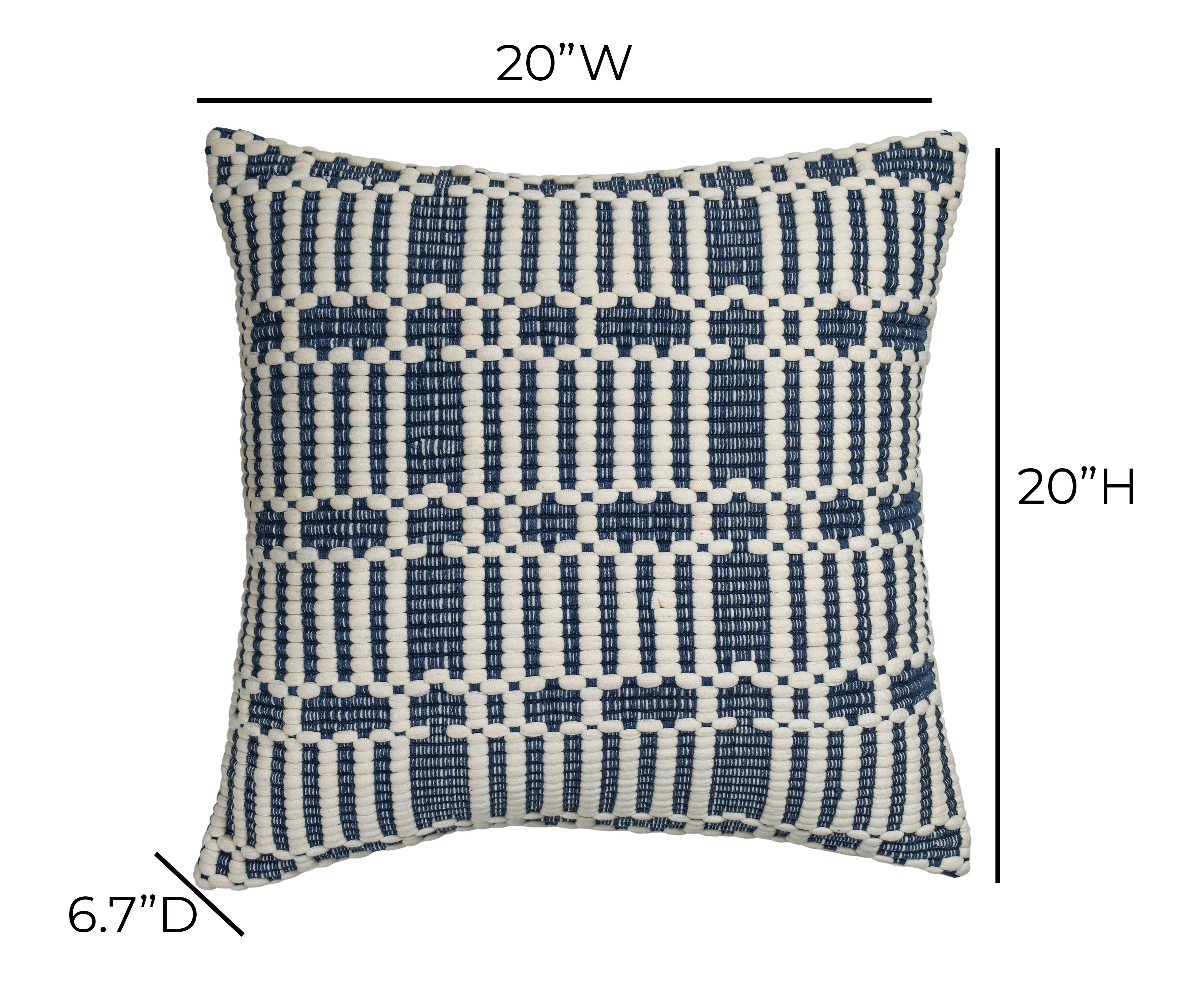 Maresh 20" Square Woven Throw Pillow
