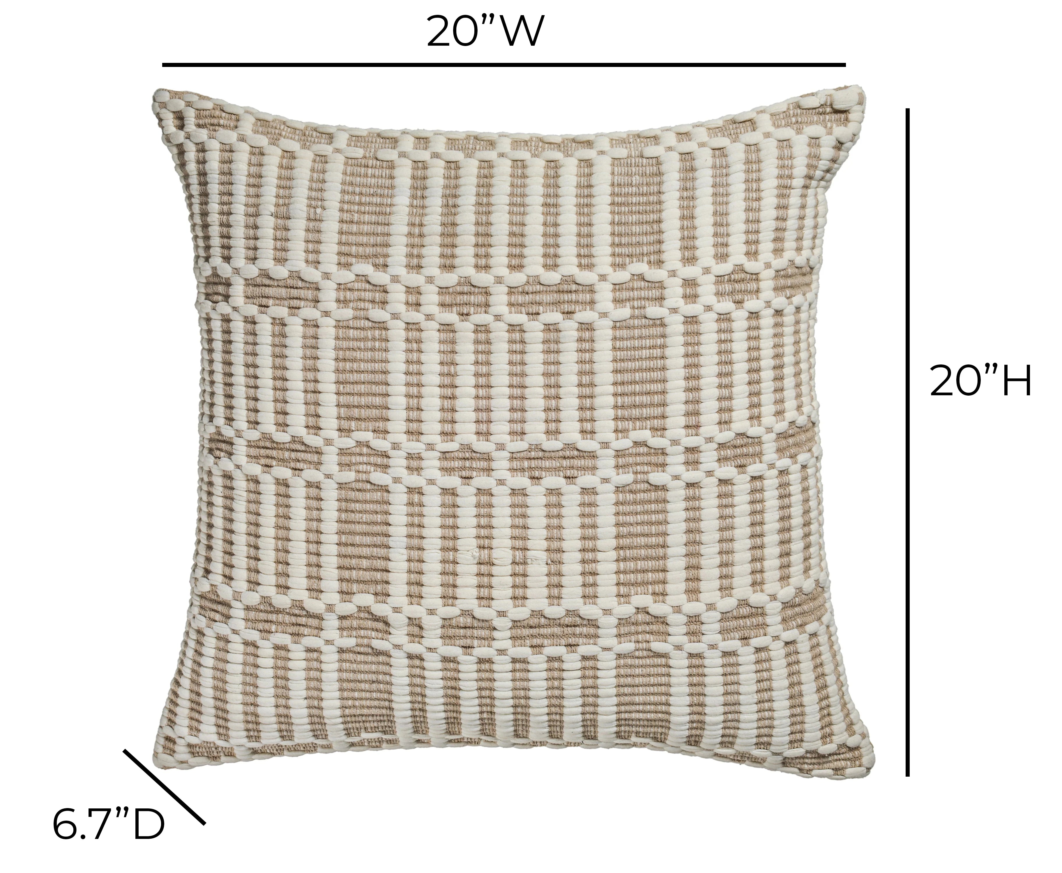 Maresh 20" Square Woven Throw Pillow