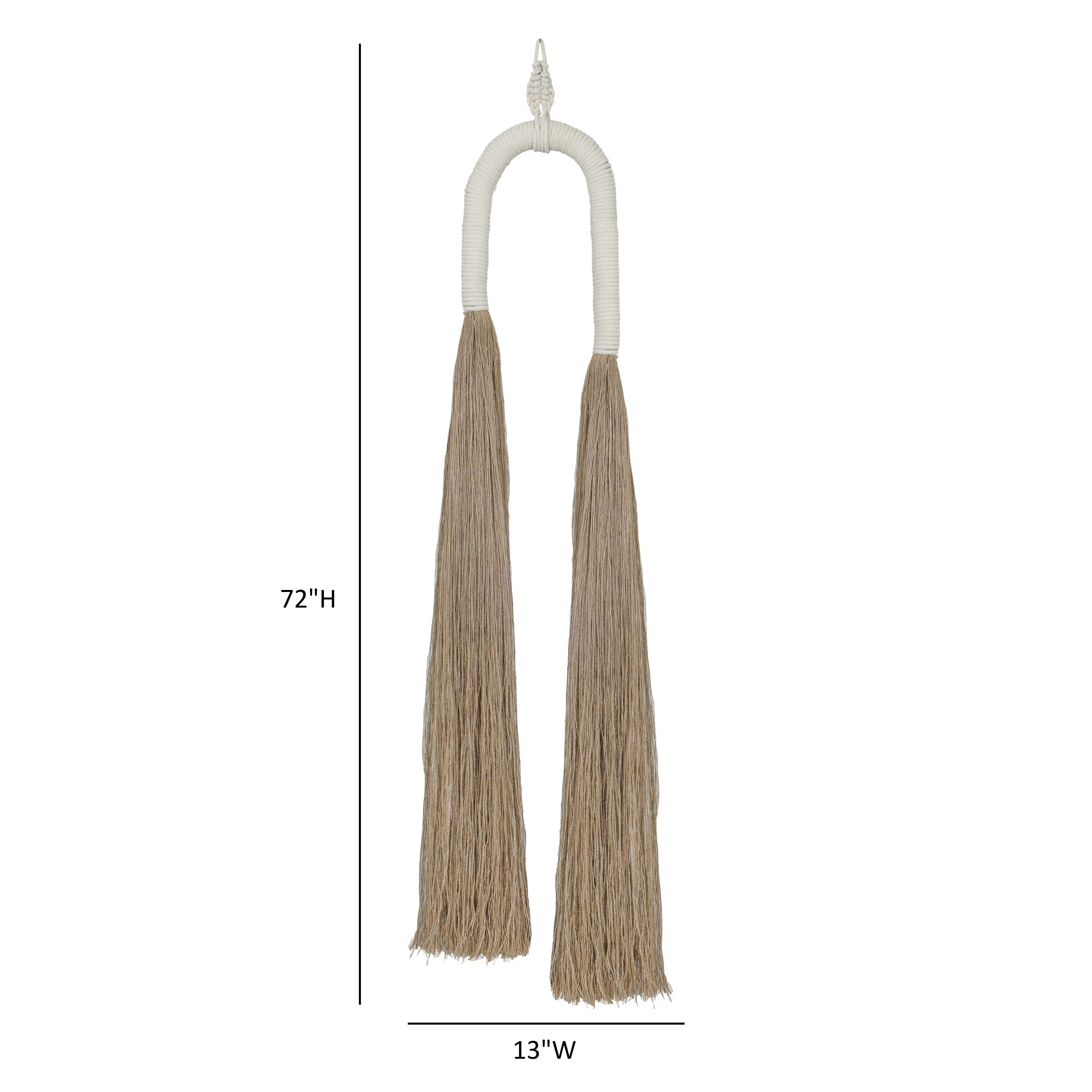 Pasha Natural Cotton Jute Tassel Wall Decor