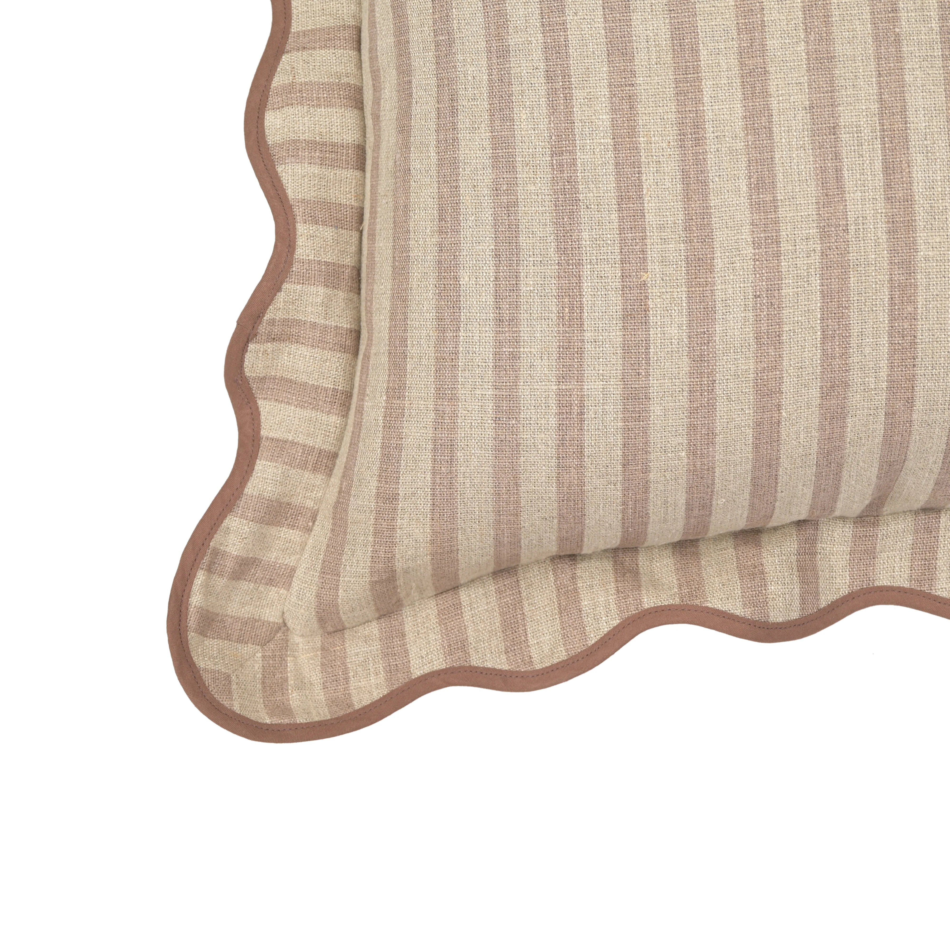 Striped 20" Linen Throw Pillow