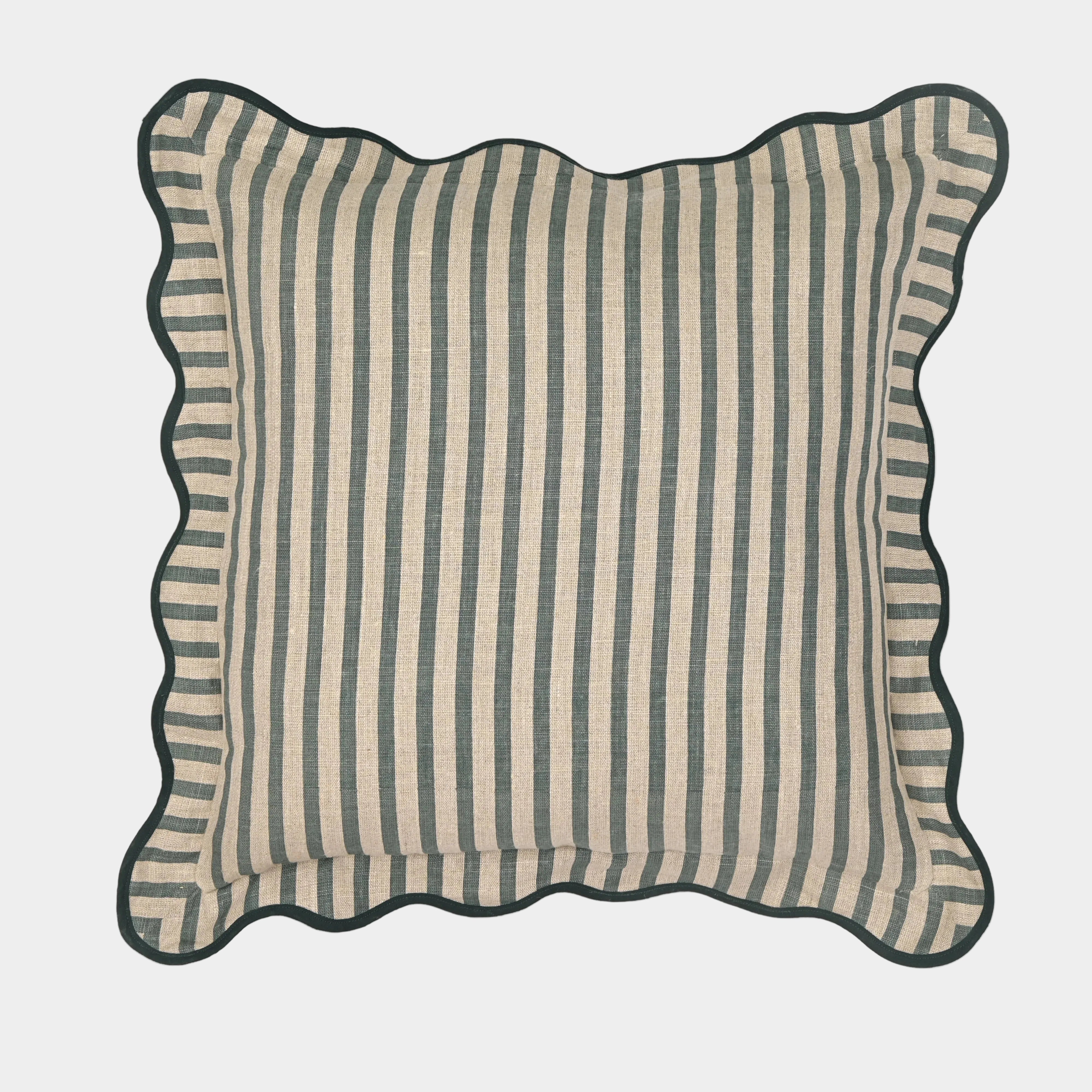 Striped 20" Linen Throw Pillow