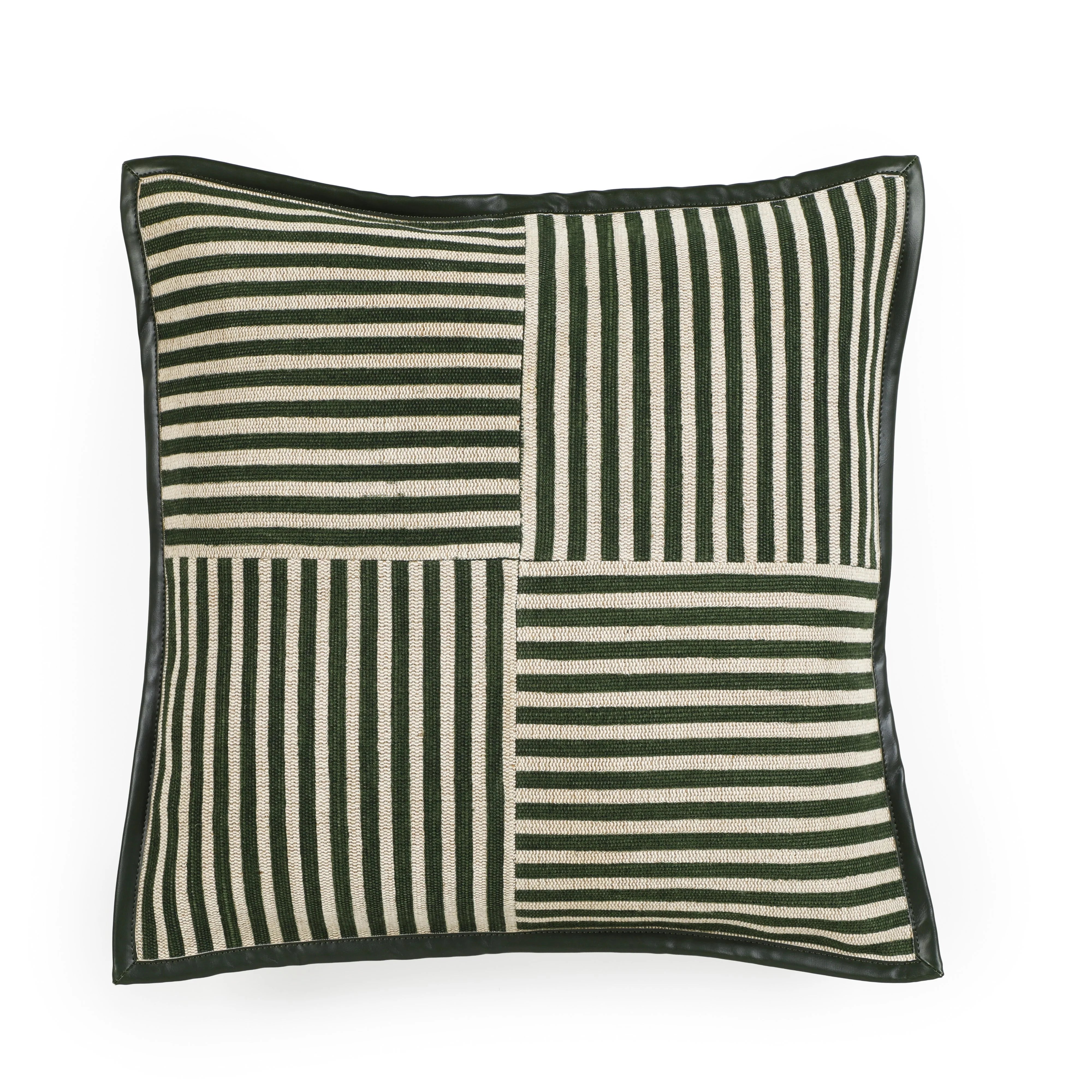 Kora 20" Cotton Jute Contract-Grade Throw Pillow