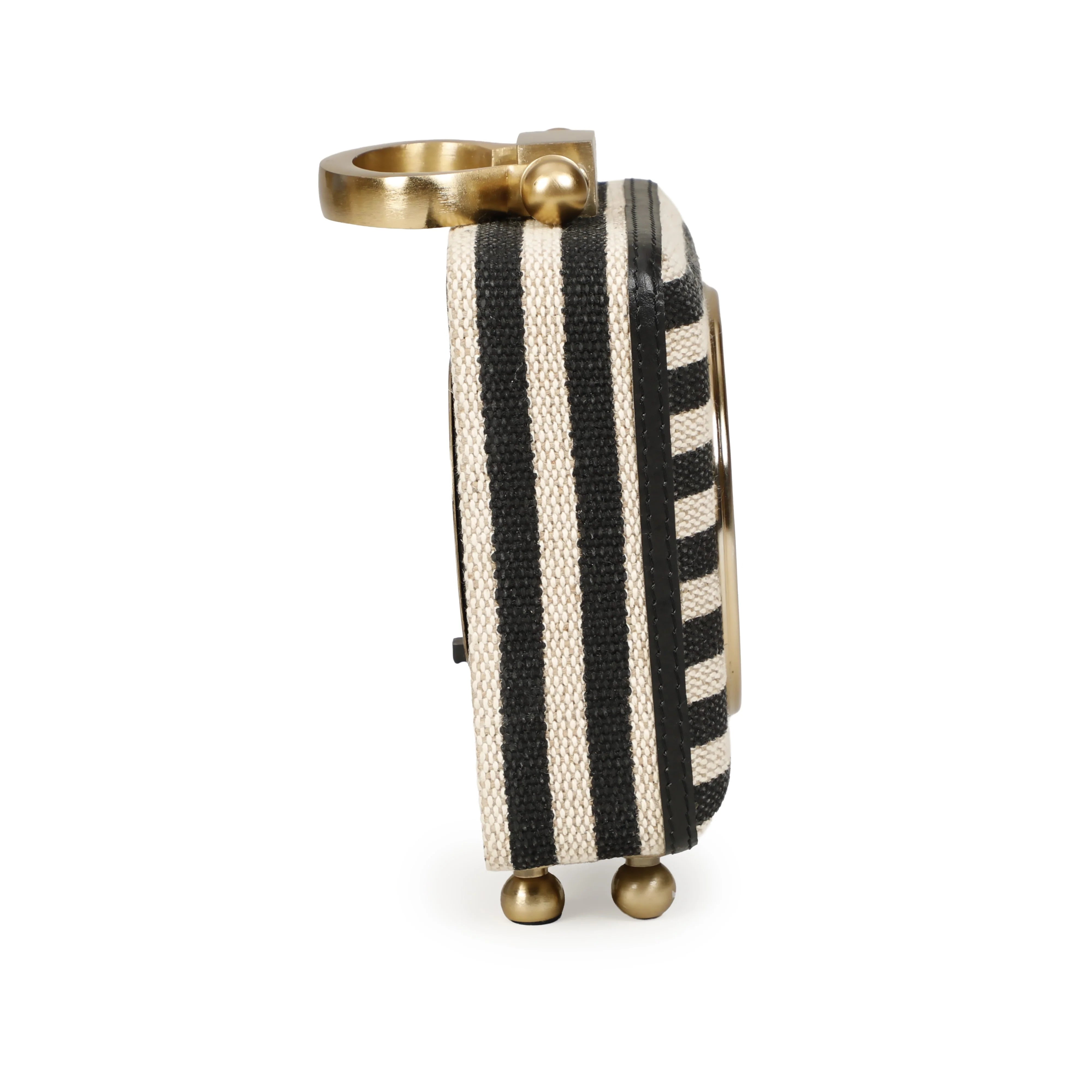 Mona Black Striped Contract-Grade Standing Accent Clock