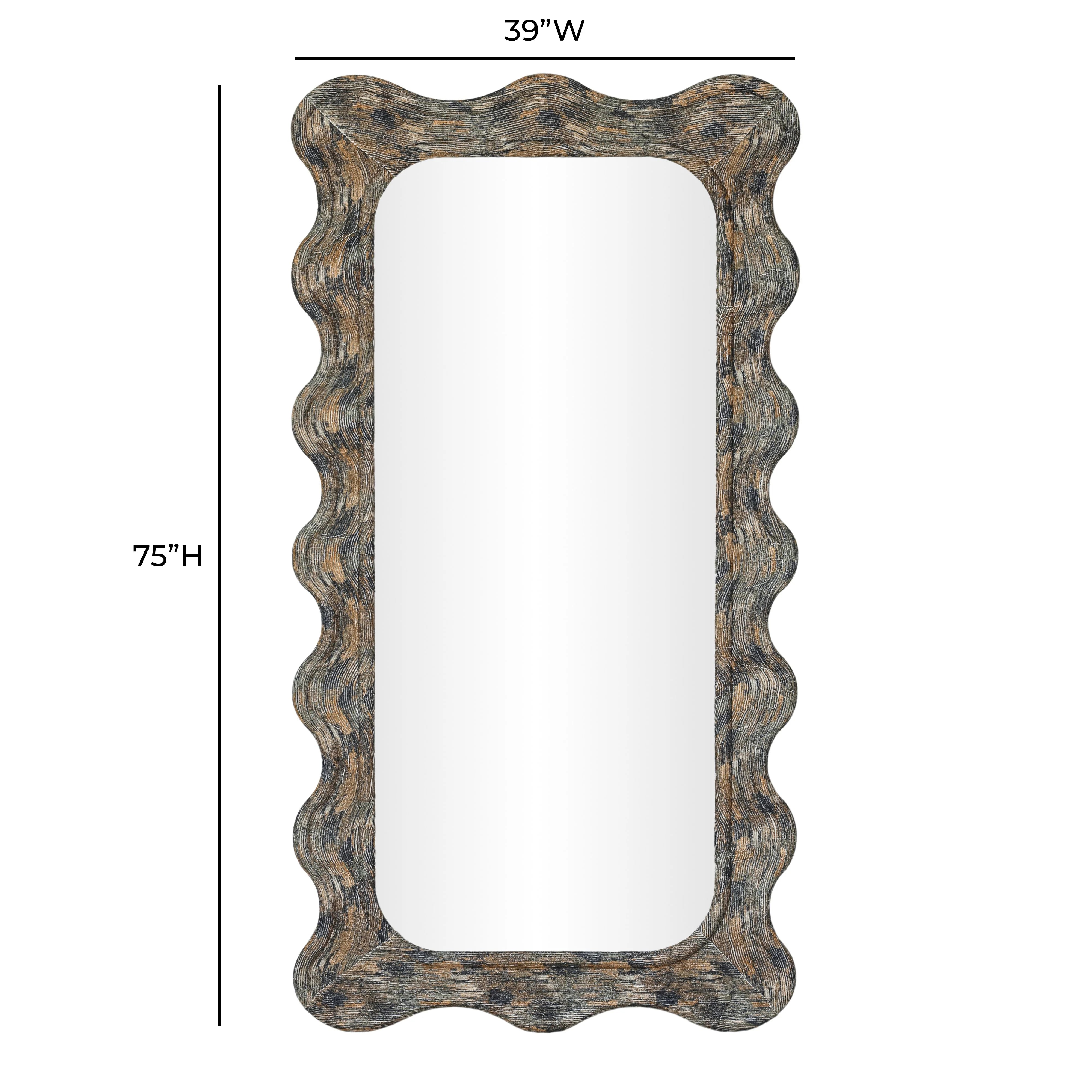 Charlene 39"X75" Squiggle Wall Mirror