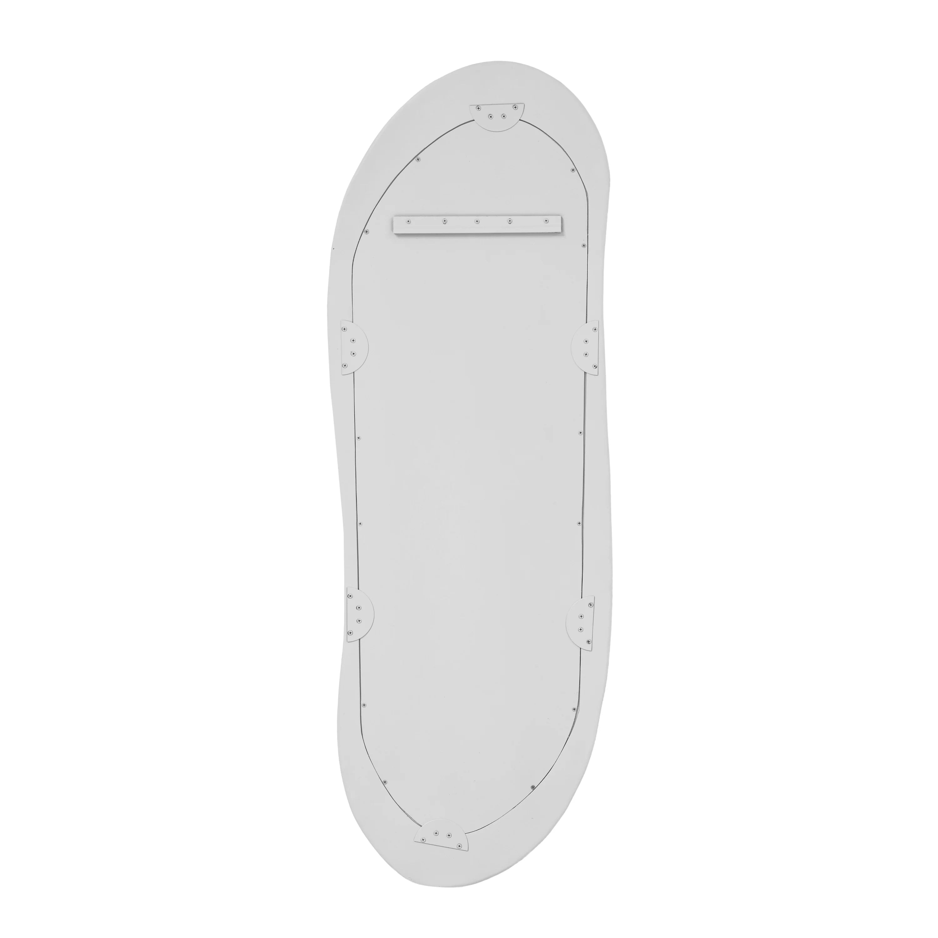 Orpheus 20"X59" Ribbed Faux Stone Floor Mirror