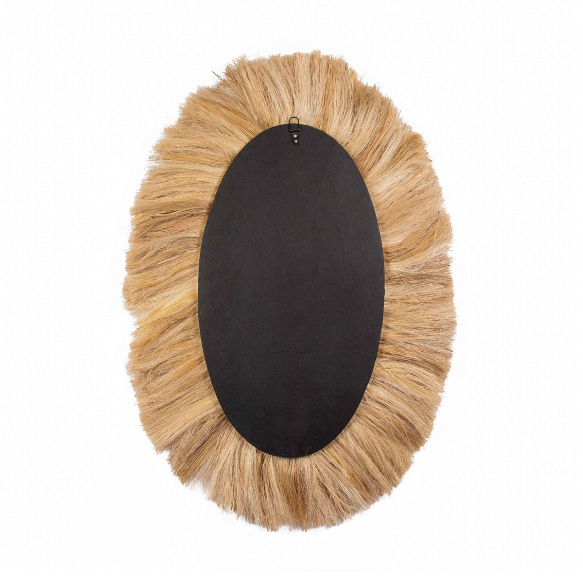 Tribal Natural Abaca Grass Oval Wall Mirror