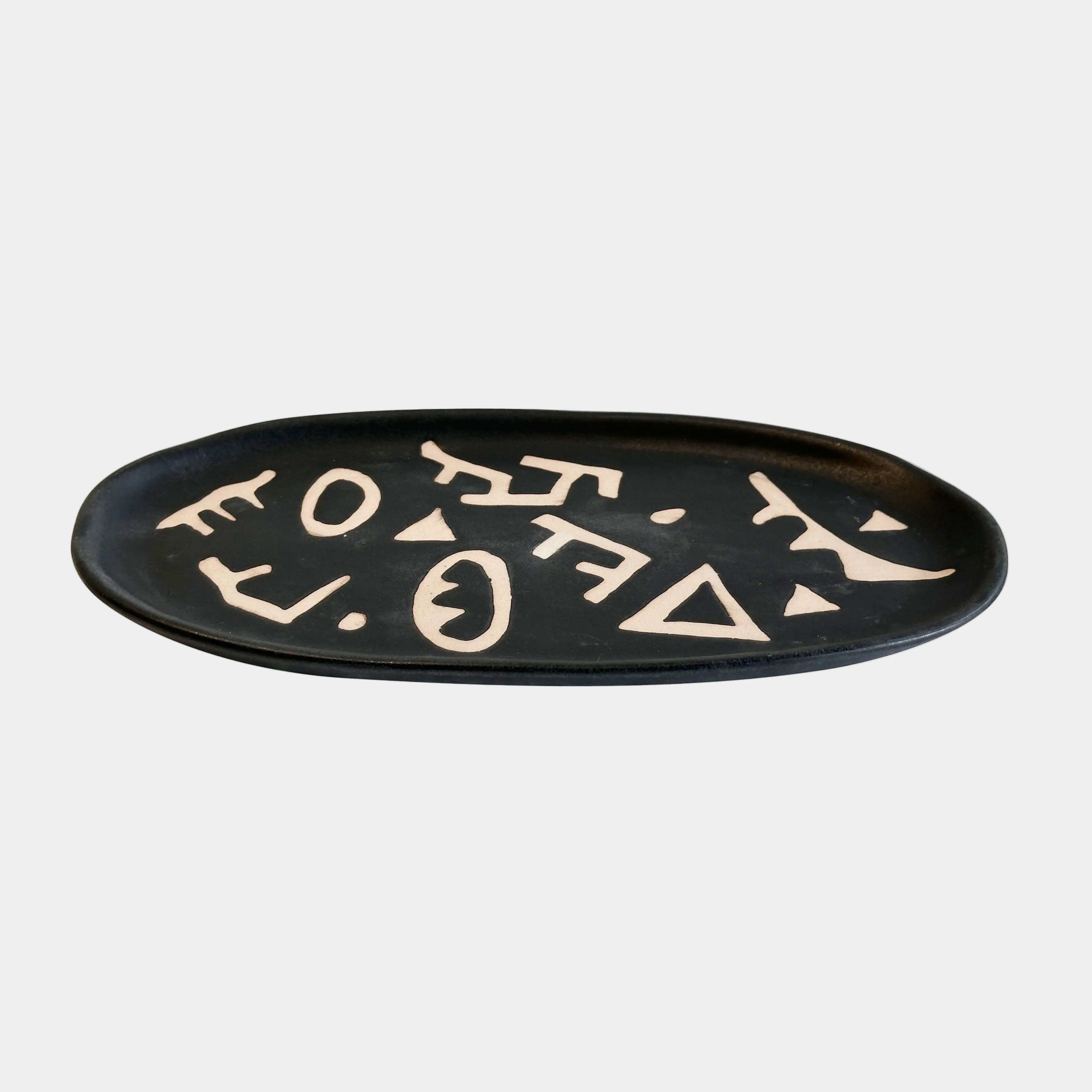 Ceramic Runes Catchall Dish