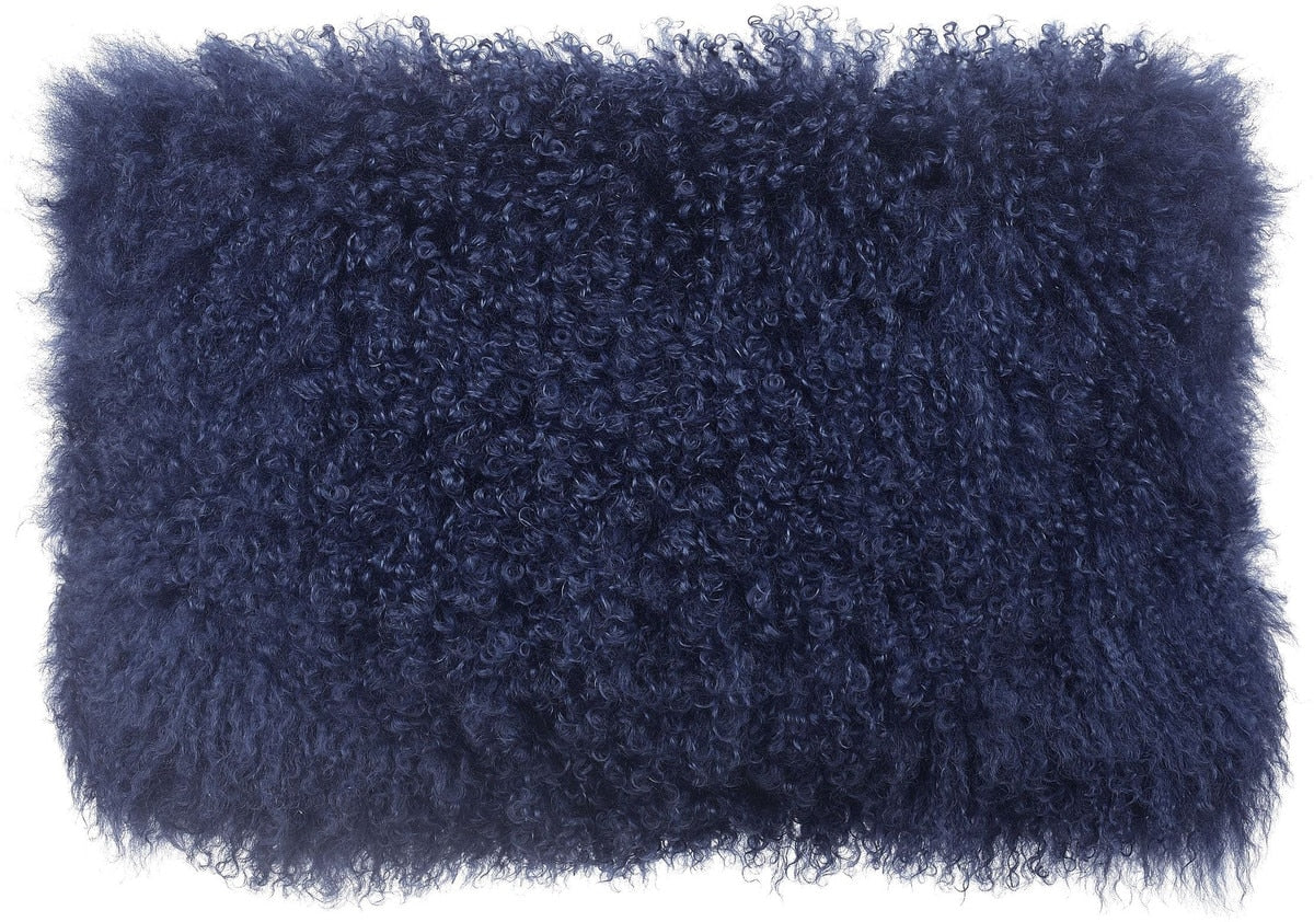 Tibetan Sheep Long Blue Pillow