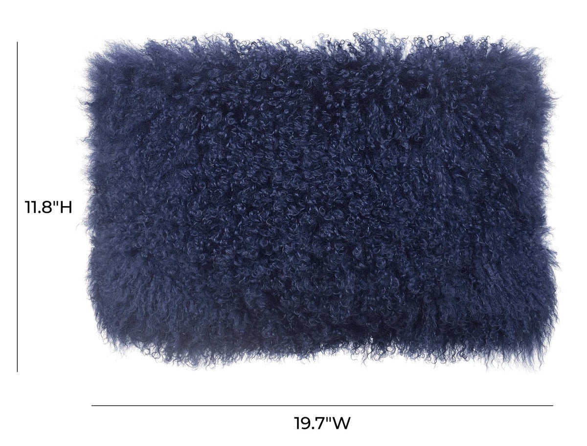 Tibetan Sheep Long Blue Pillow