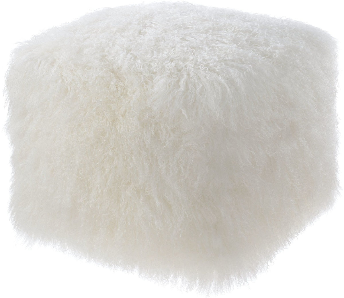 Tibetan Sheep White Pouf