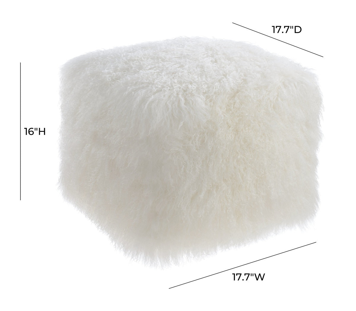 Tibetan Sheep White Pouf