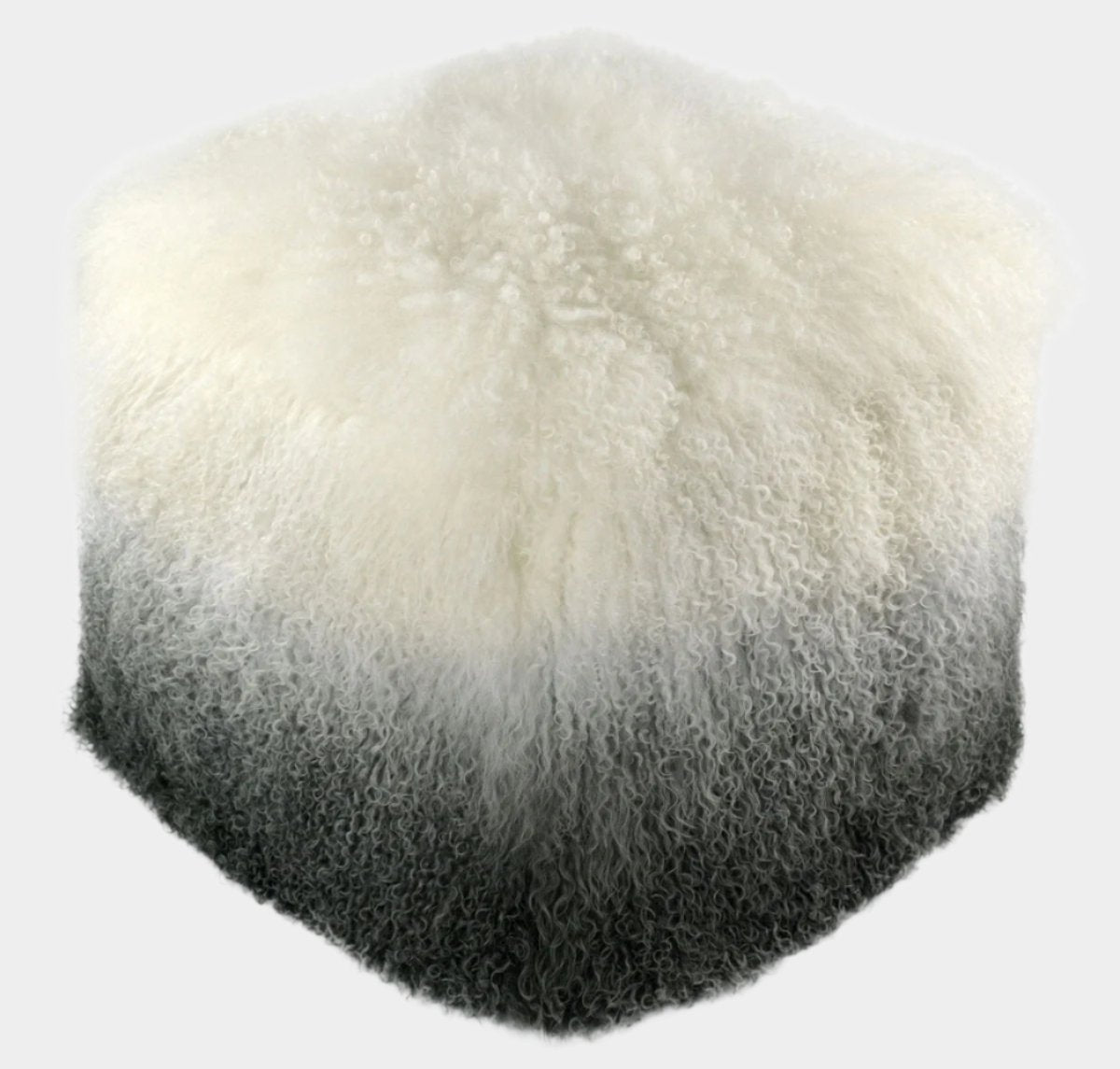 Tibetan Sheep White to Grey Pouf