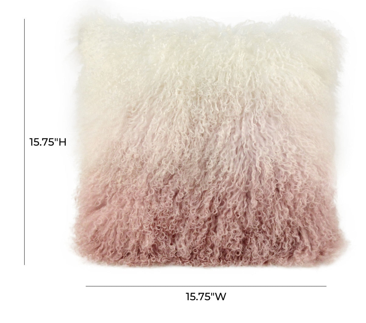 Tibetan Sheep Pillow White to Blush