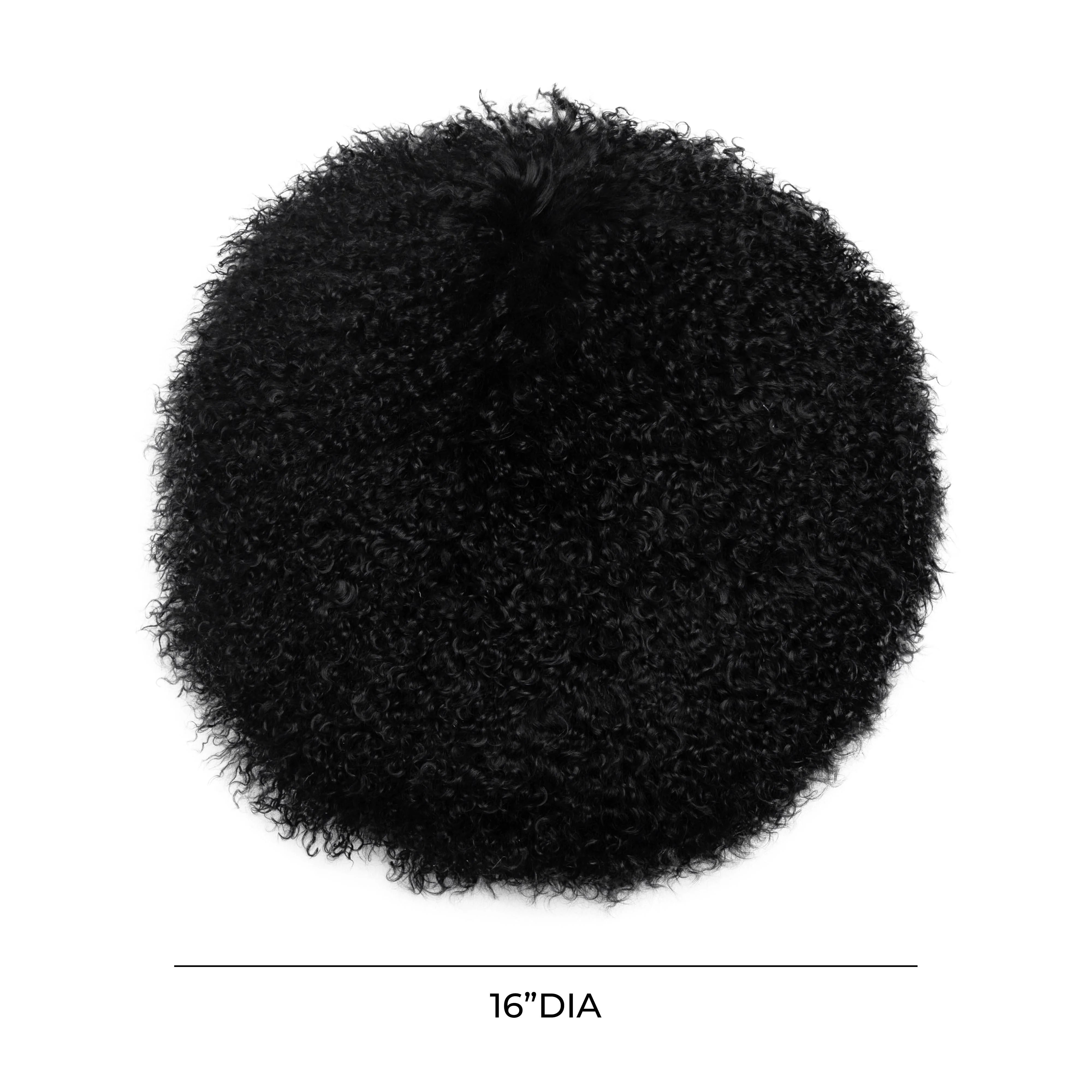 New Zealand 16" Sheepskin Round Throw Pillow