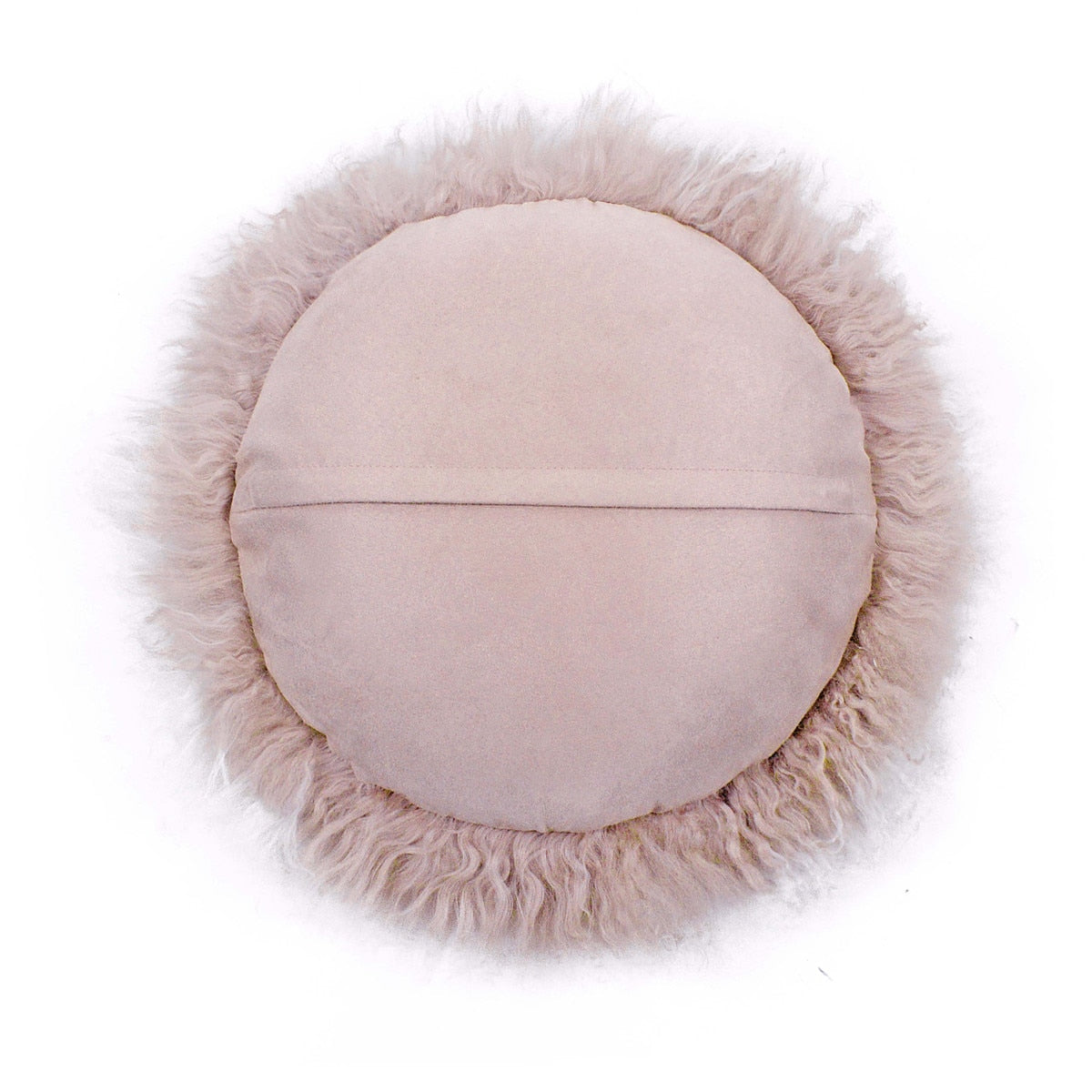 Ruby Genuine Tibetan Lamb Fur 16" Round Pillow