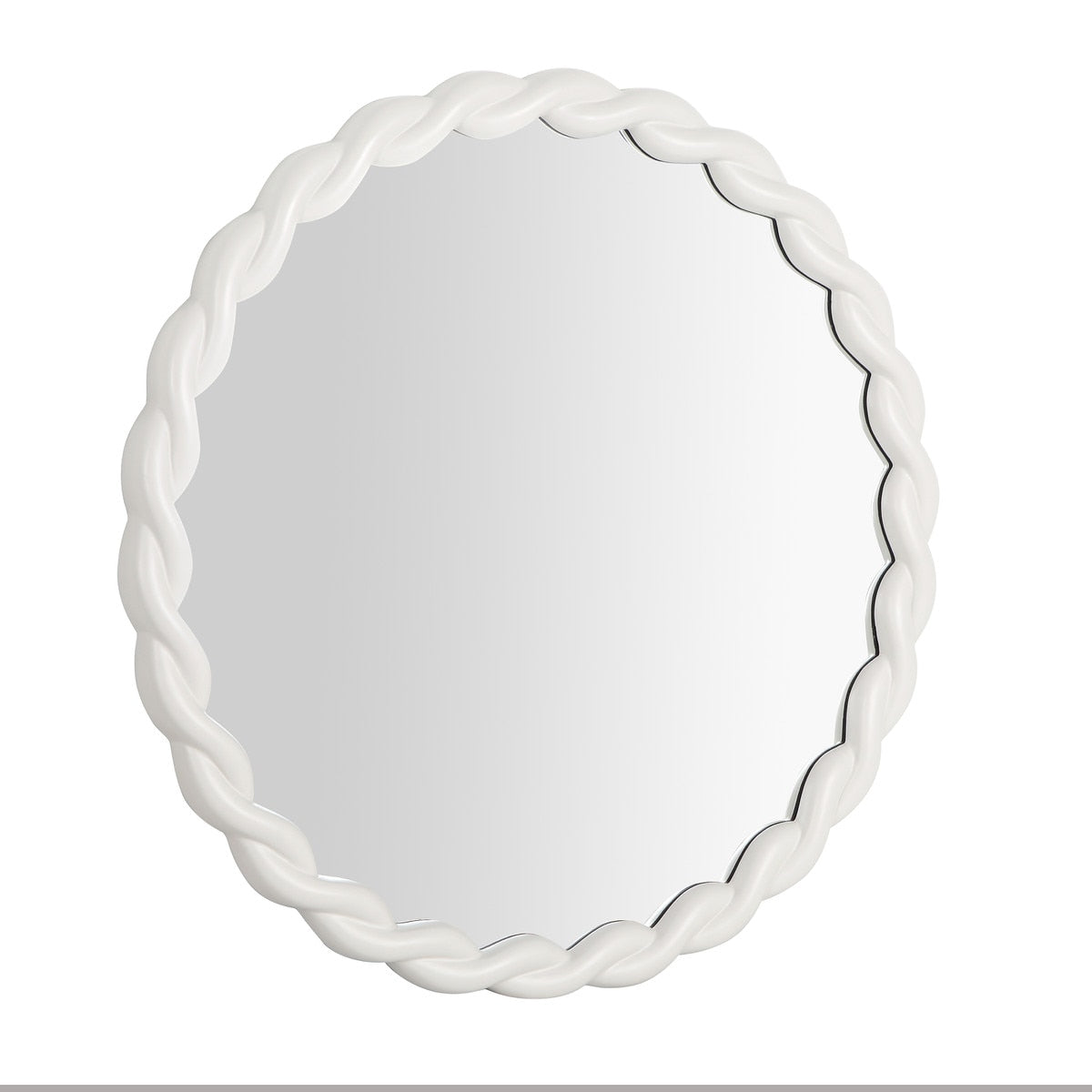 Agnes Cream Round Mirror