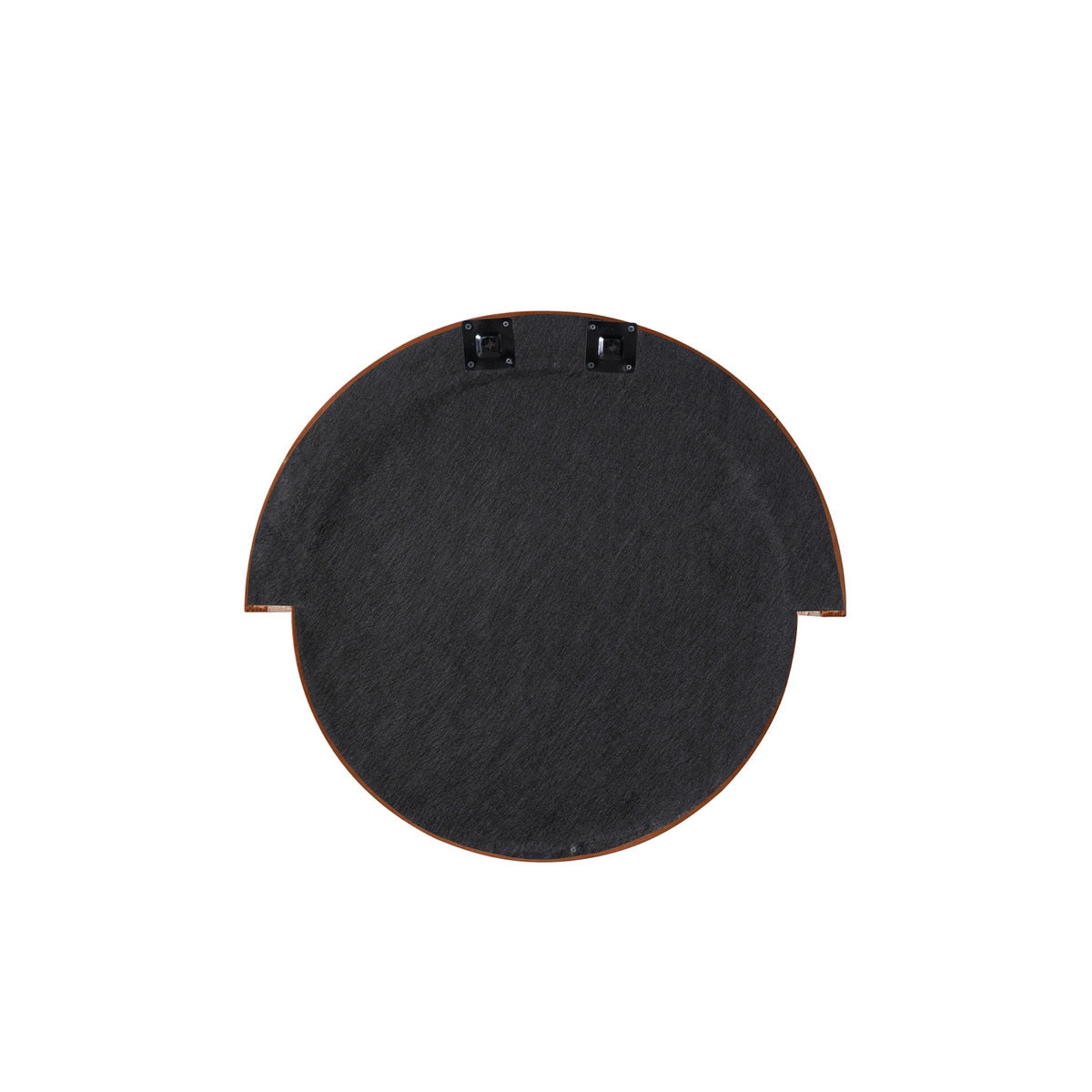 Lally Terracotta Velvet Round Wall Mirror