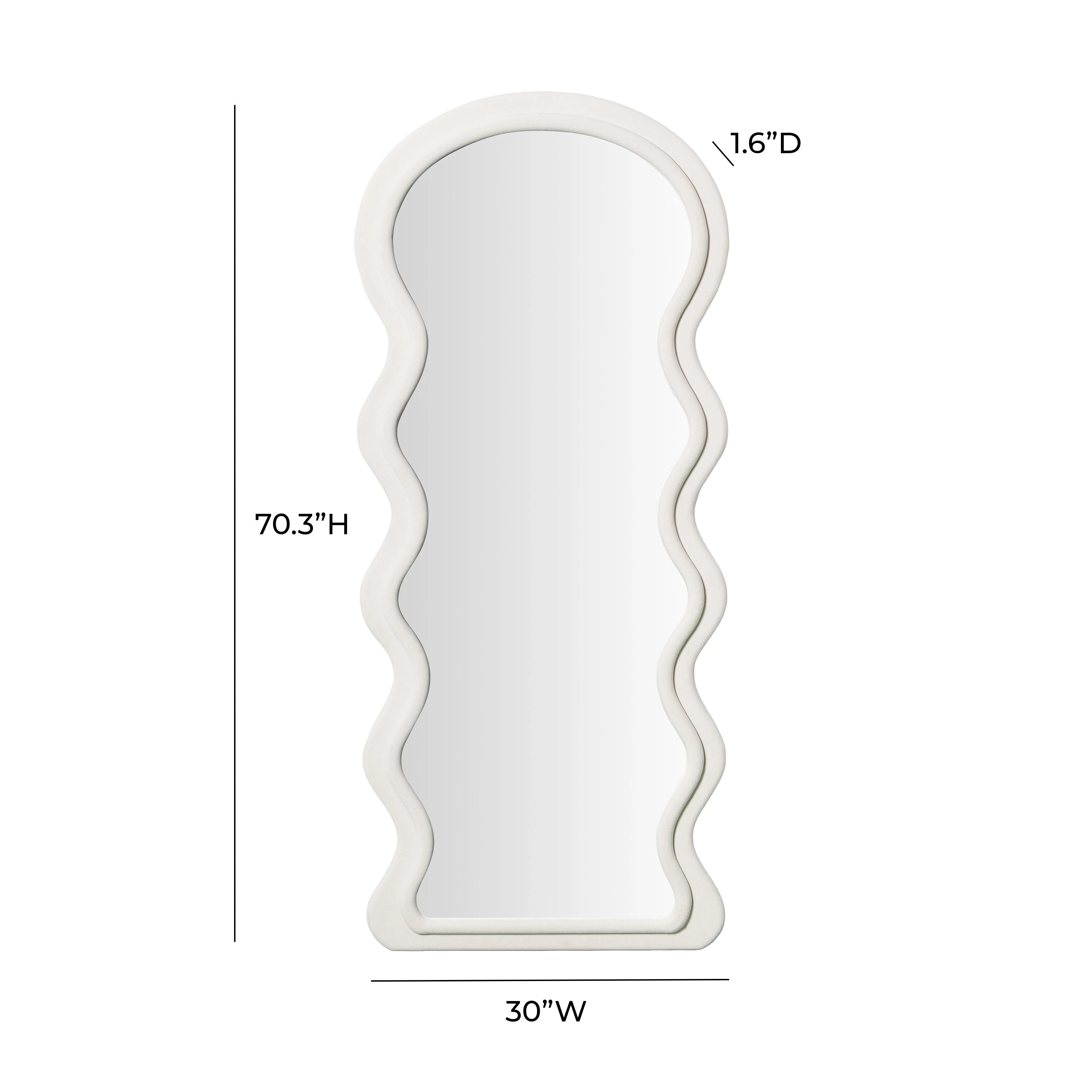 Rhodes 70" Velvet Floor Mirror