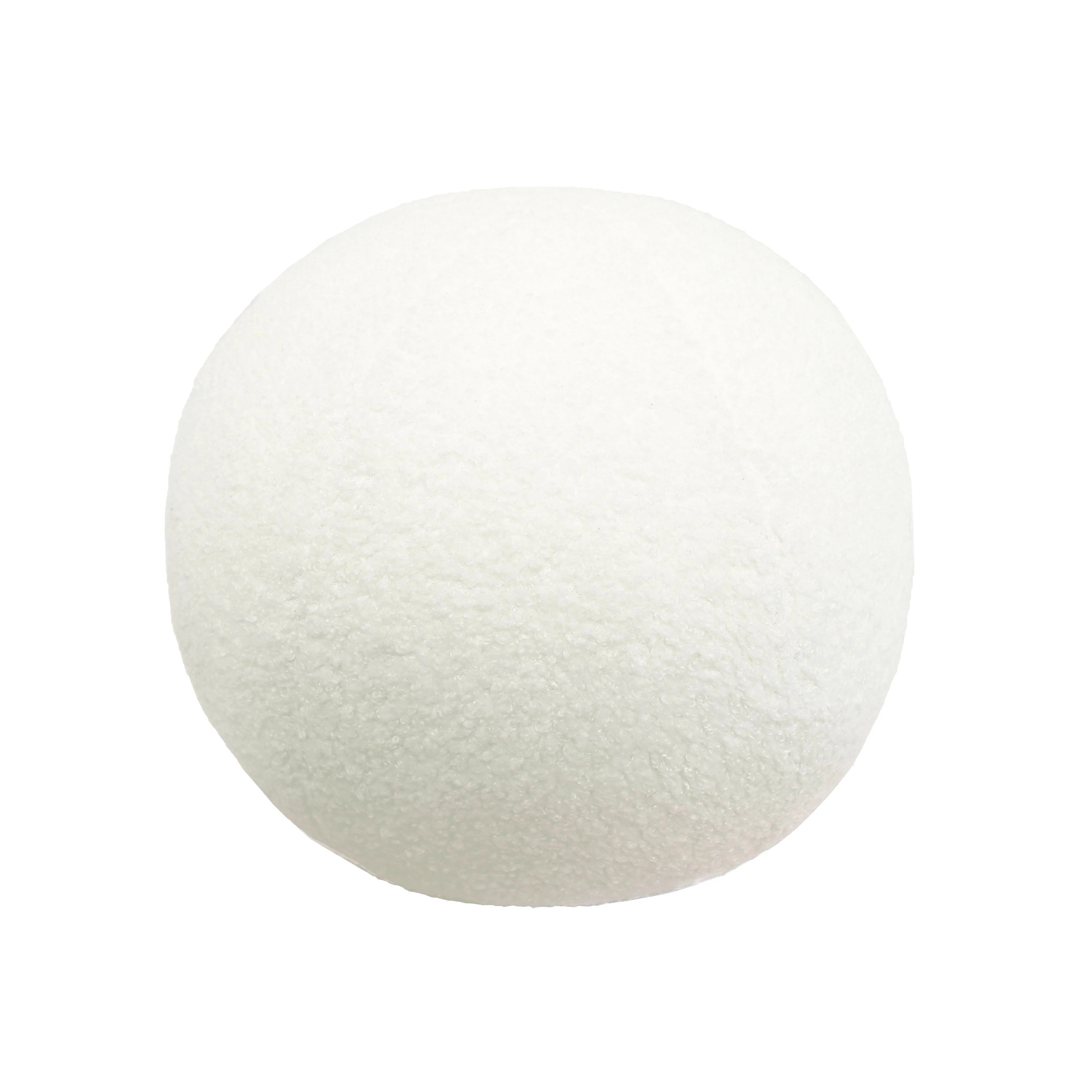 Boba Vegan Shearling Ball Throw Pillow (9"-14")