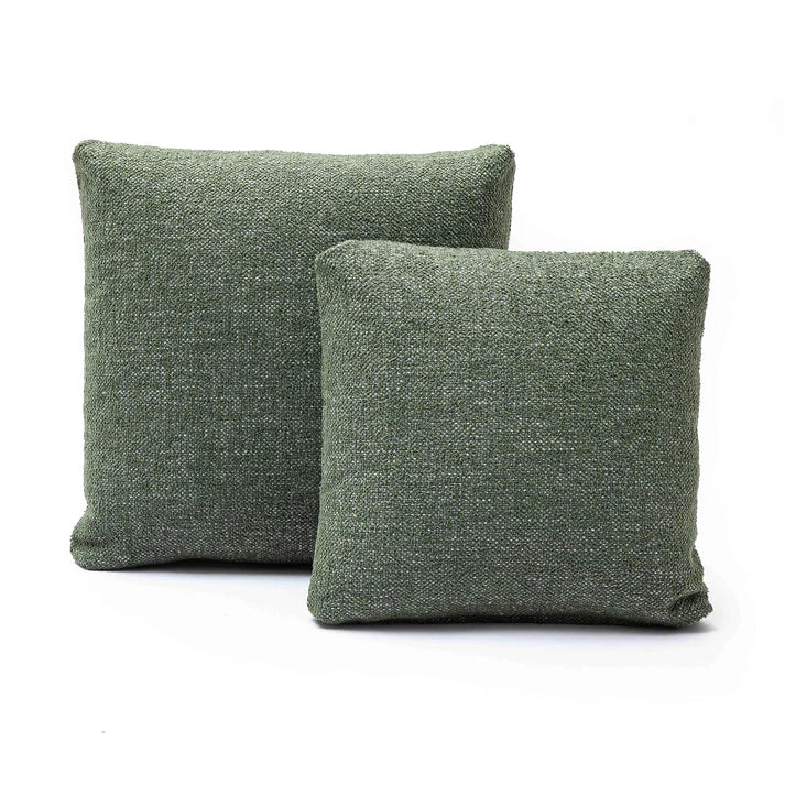 Malolo Green Basketweave Square Vegan-Down Pillow
