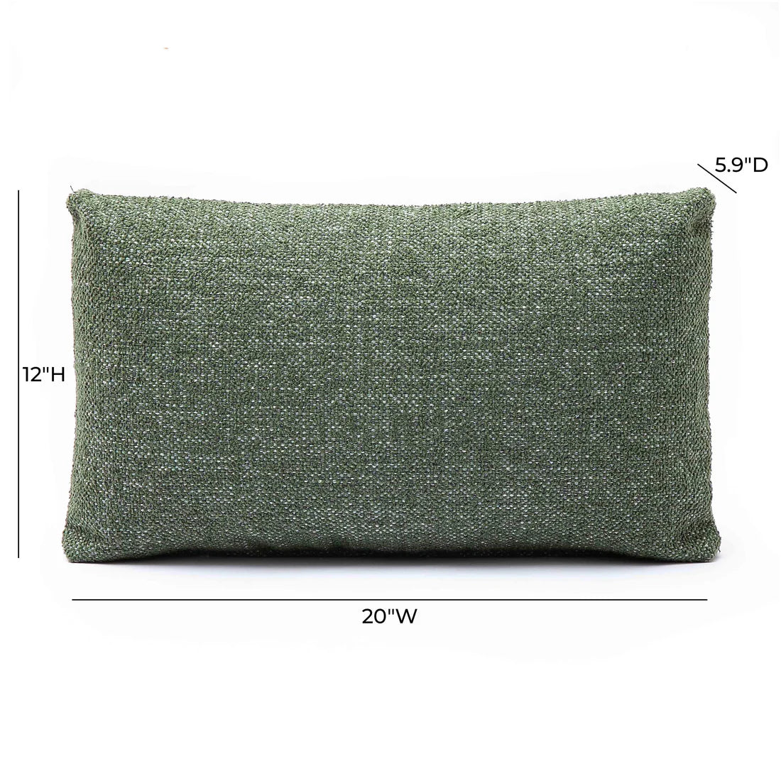 Malolo Green Basketweave Rectangular Vegan-Down Pillow