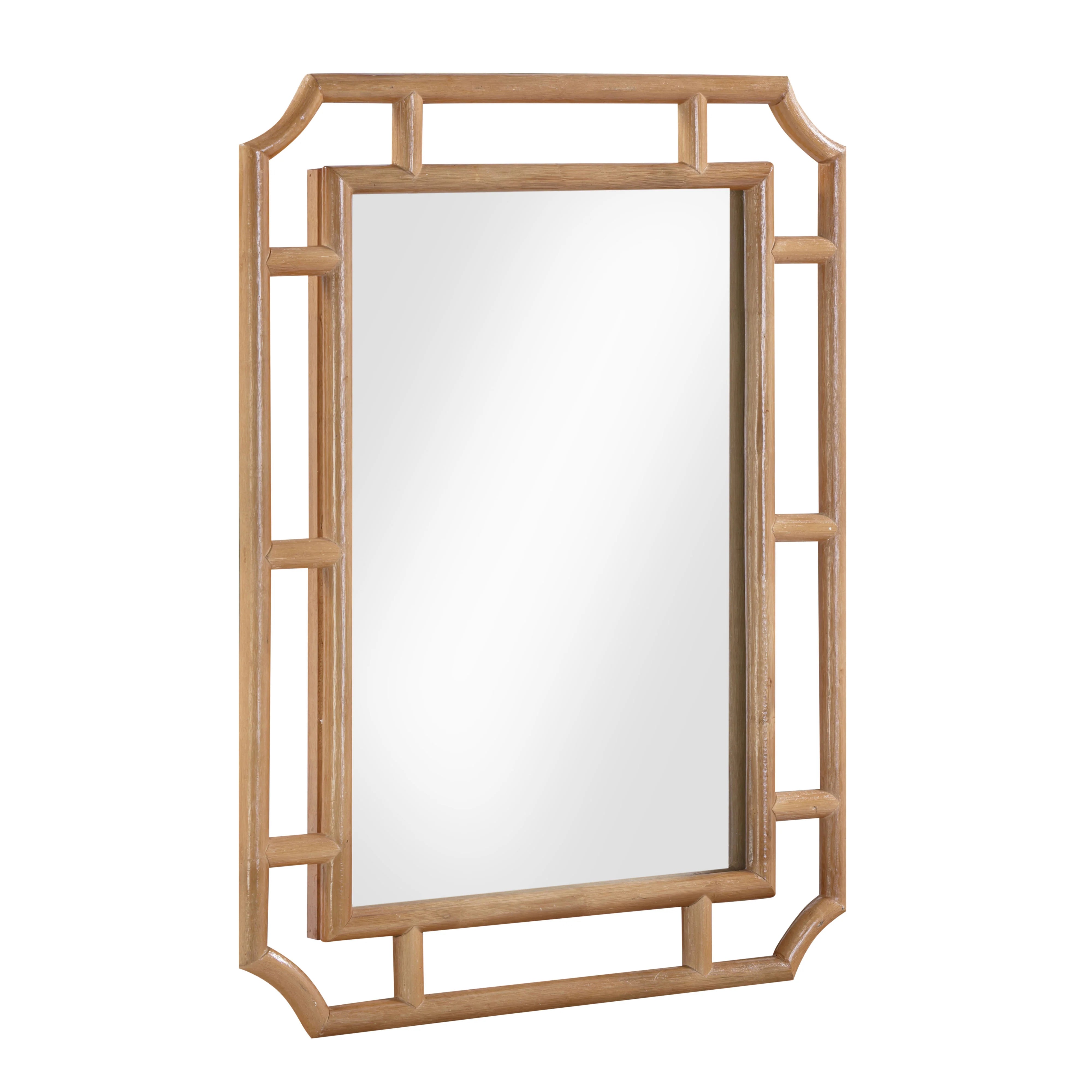 Cienna 24"x32" Natural Rattan Wall Mirror