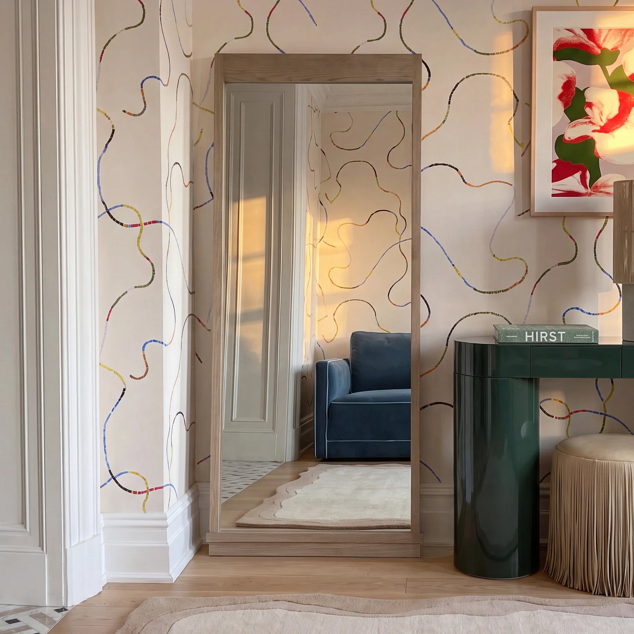 Aimee 44"X77" Solid Brushed Ash Floor Mirror