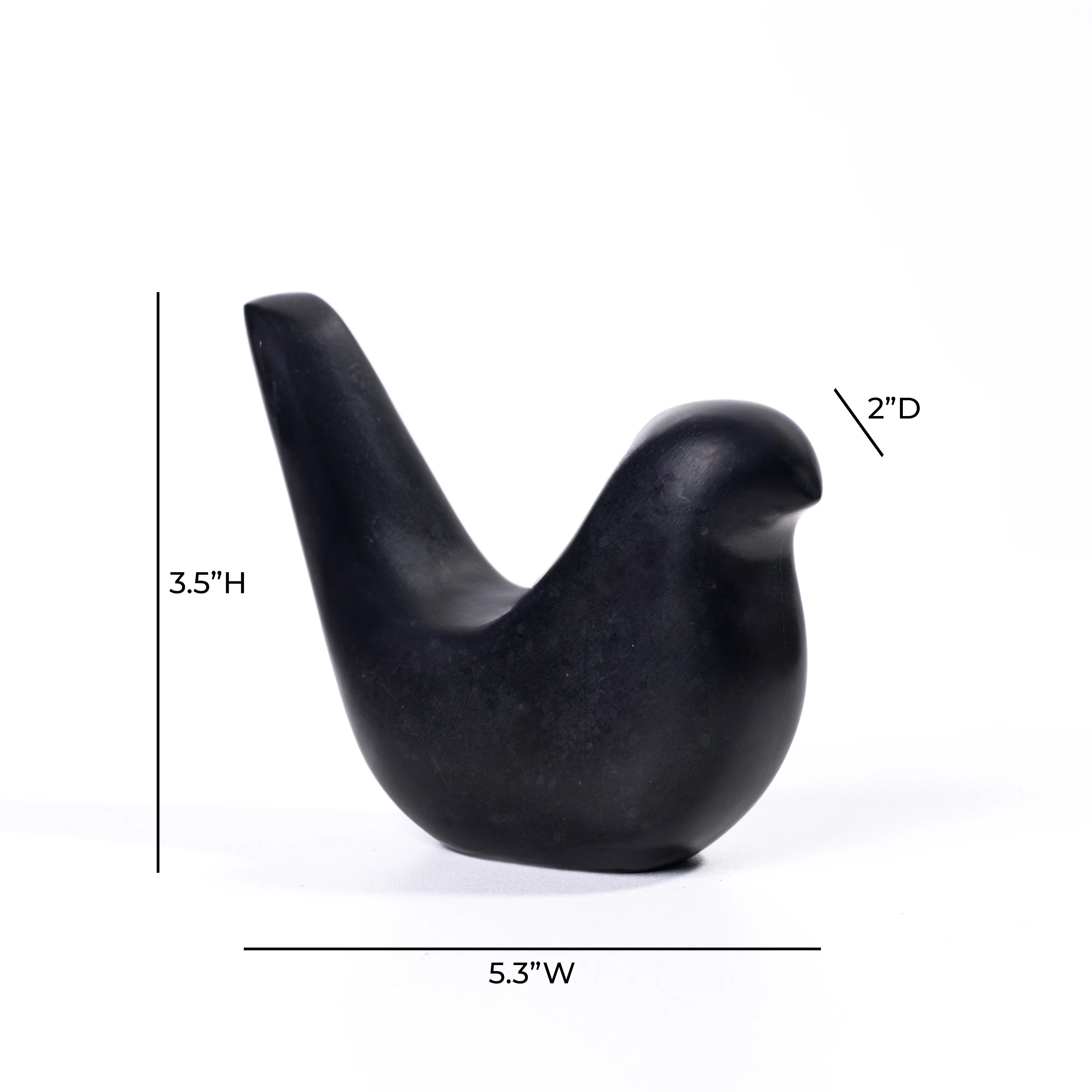 Black Marble Bird Statue