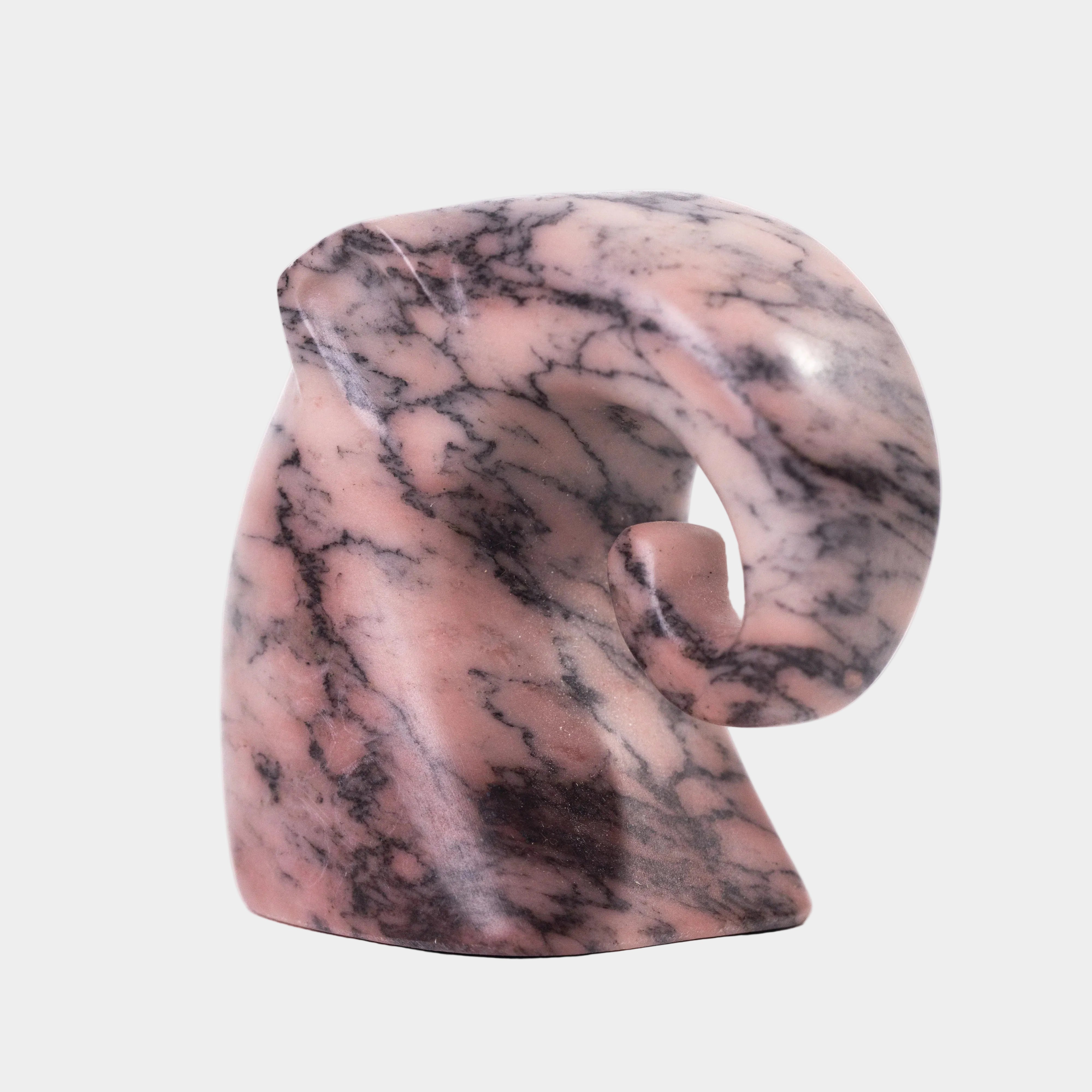 Marble Pink Elephant Statue