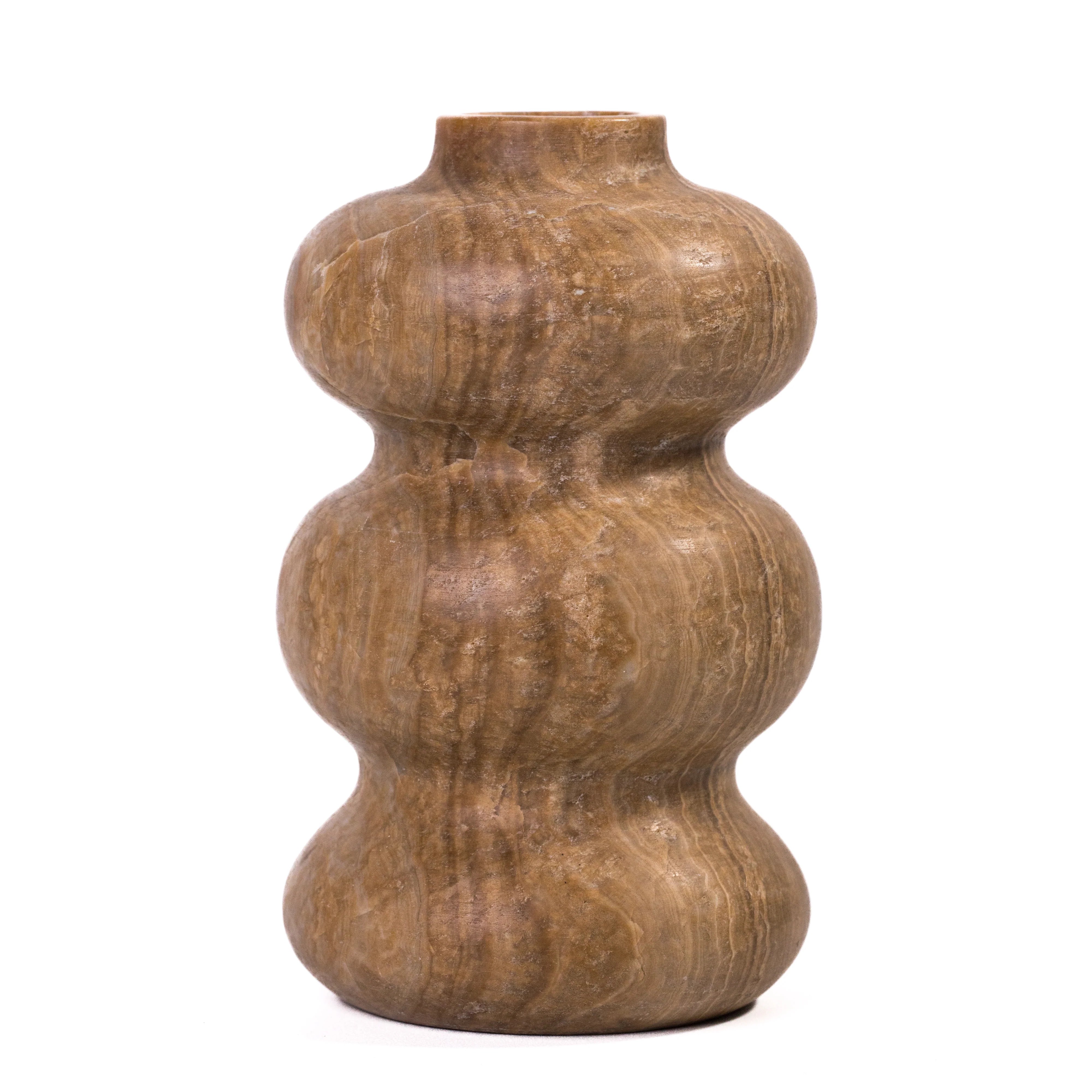 Marble Dark Onyx Swell Decorative Vase