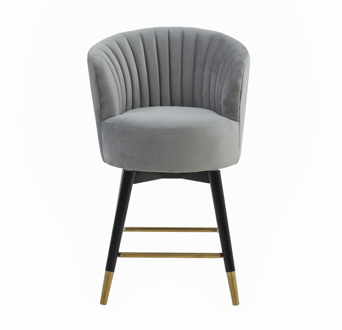 Liana Grey Velvet Swivel Stool by Inspire Me! Home Decor