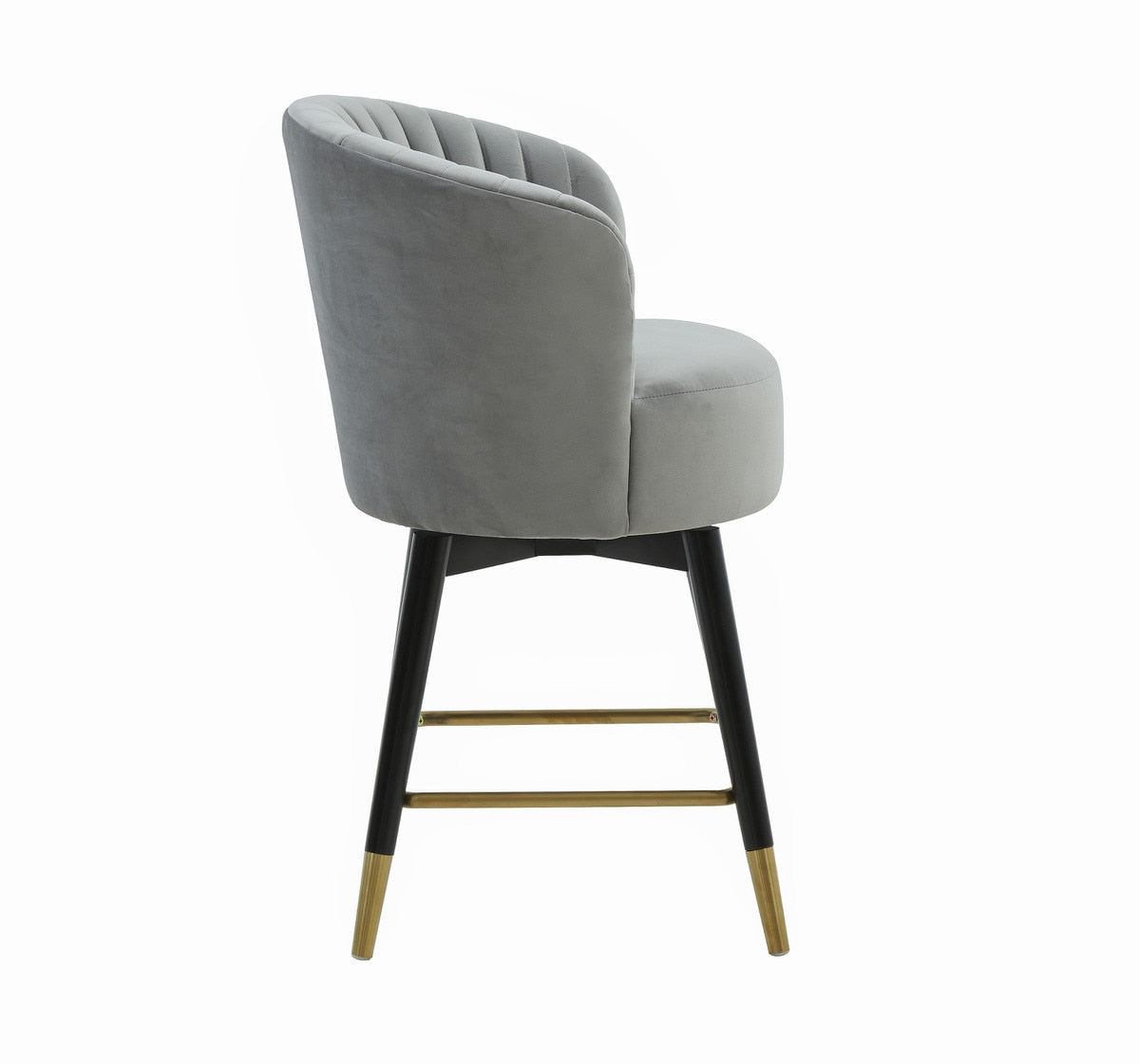 Liana Grey Velvet Swivel Stool by Inspire Me! Home Decor