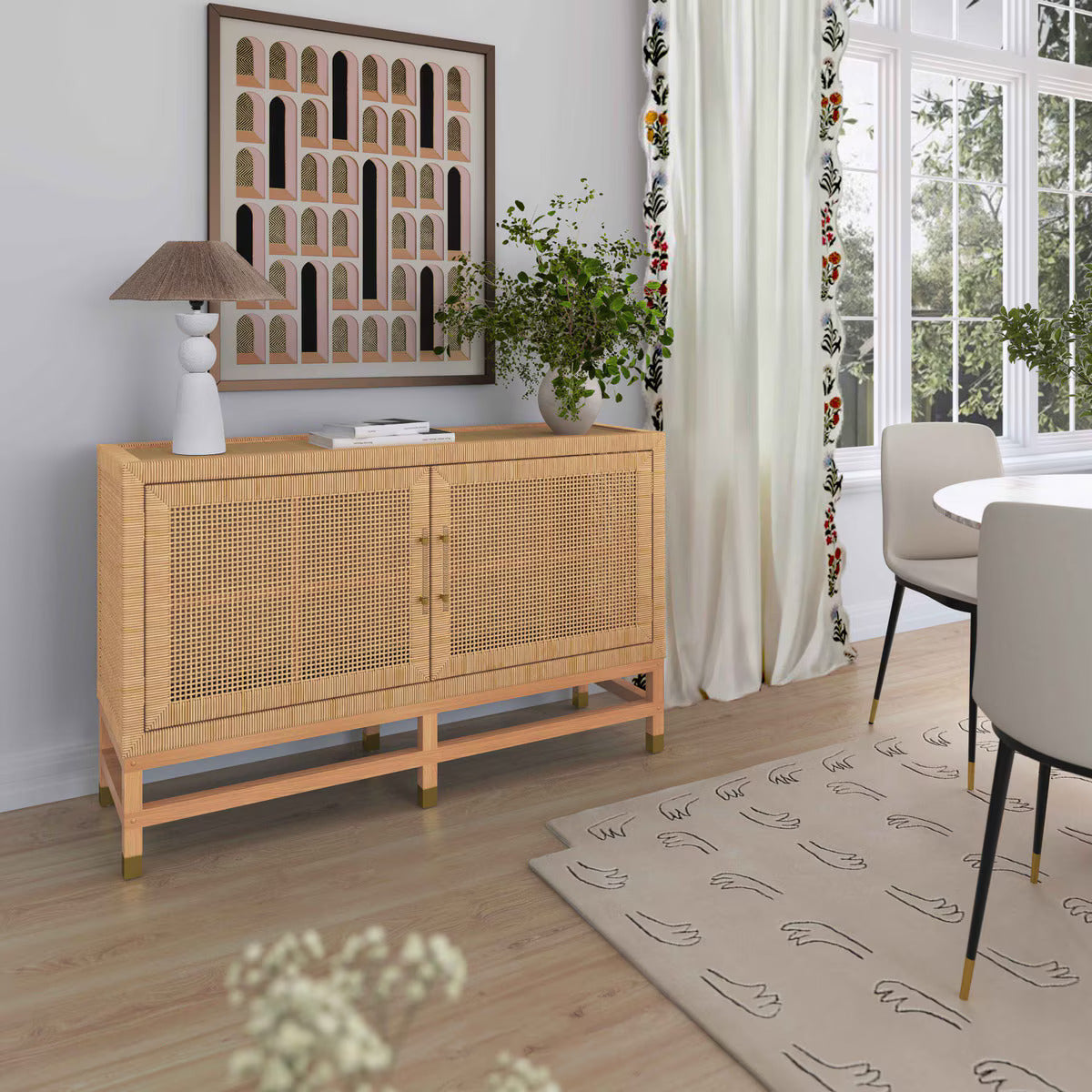 Amara Woven Rattan Buffet