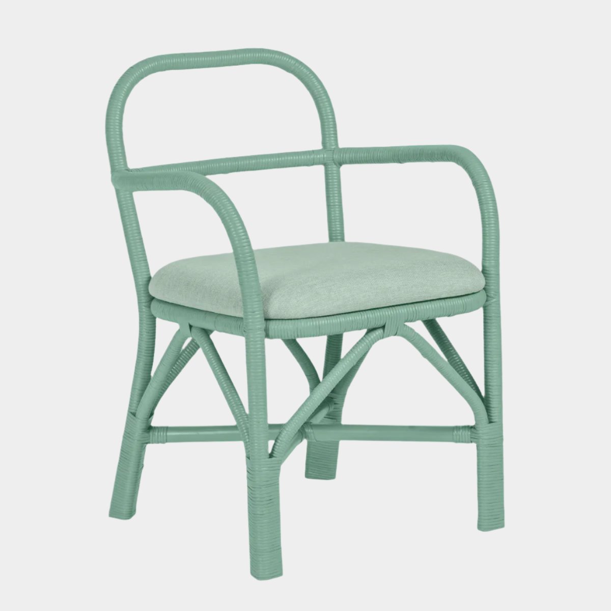 Ginny Green Rattan Dining Chair