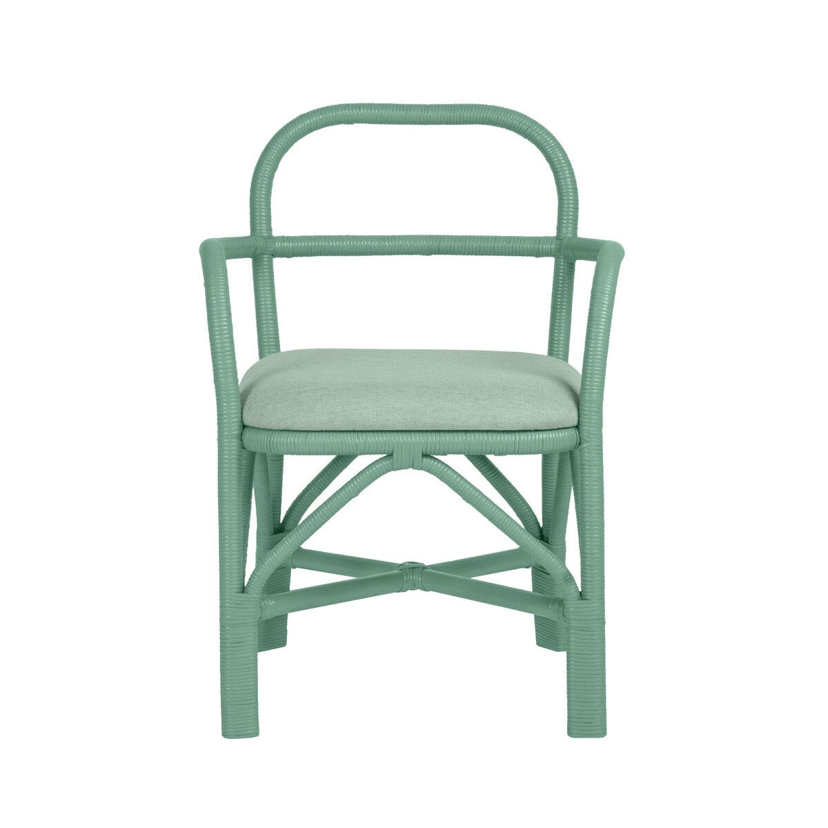 Ginny Green Rattan Dining Chair