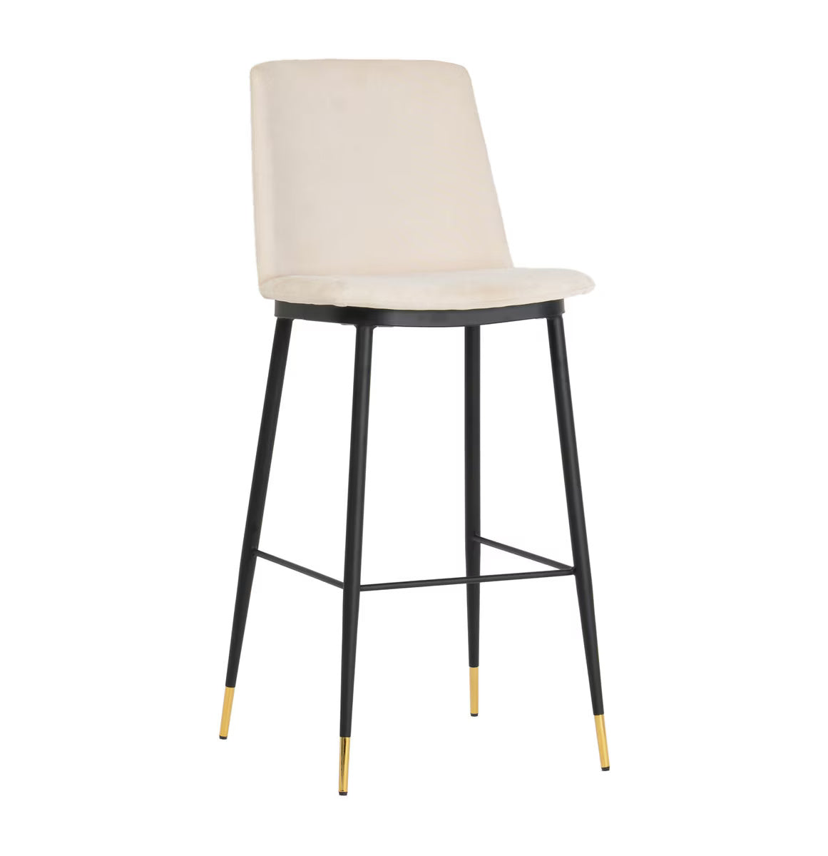 Evora Cream Velvet Counter Stool (Set of 2)