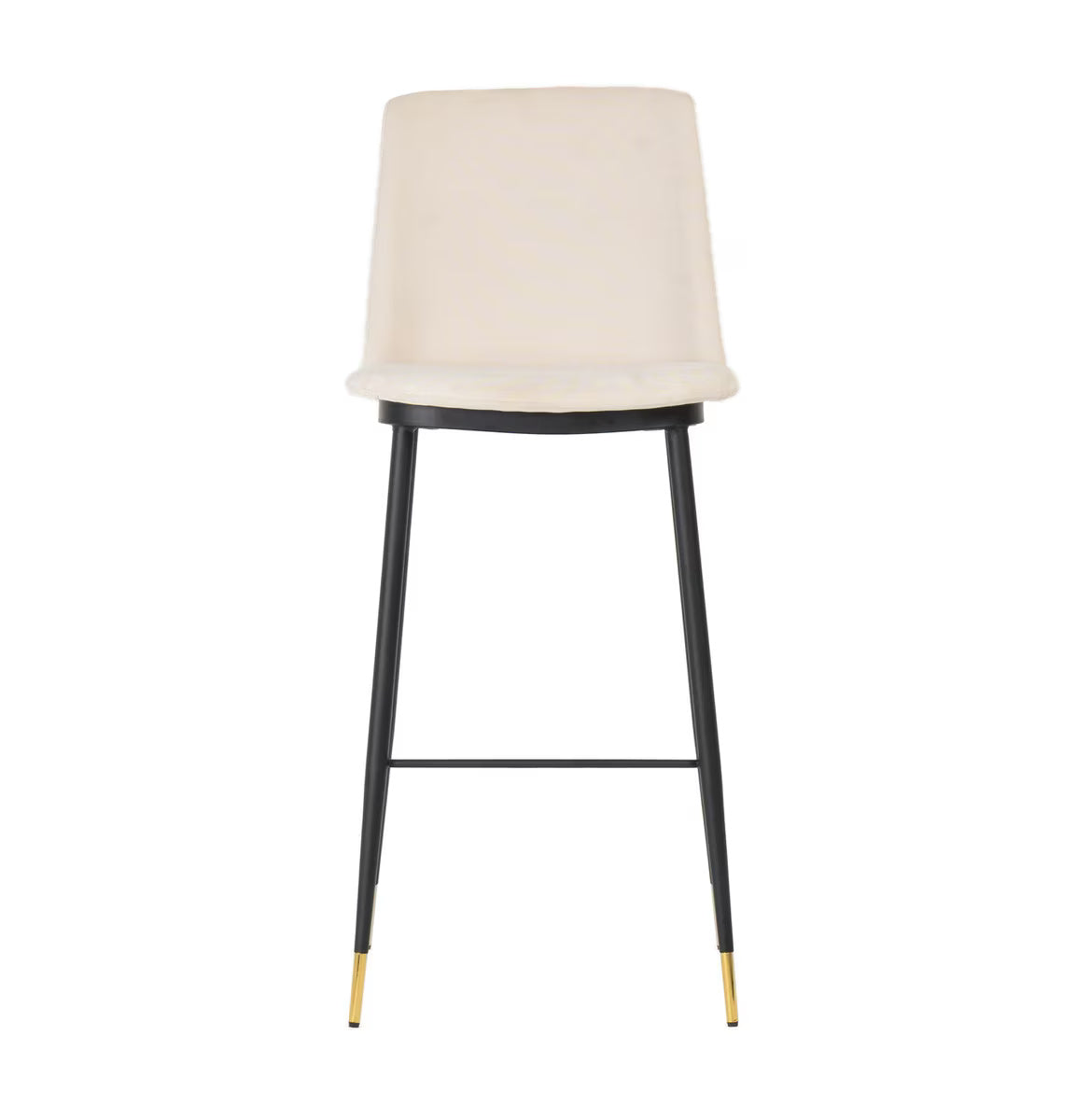 Evora Cream Velvet Counter Stool (Set of 2)