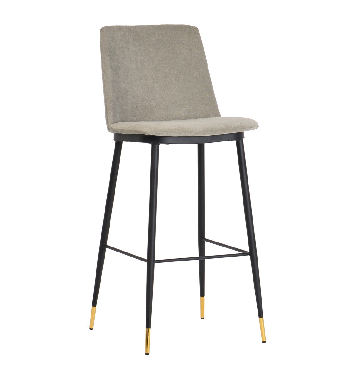 Evora Grey Velvet Counter Stool (Set of 2)