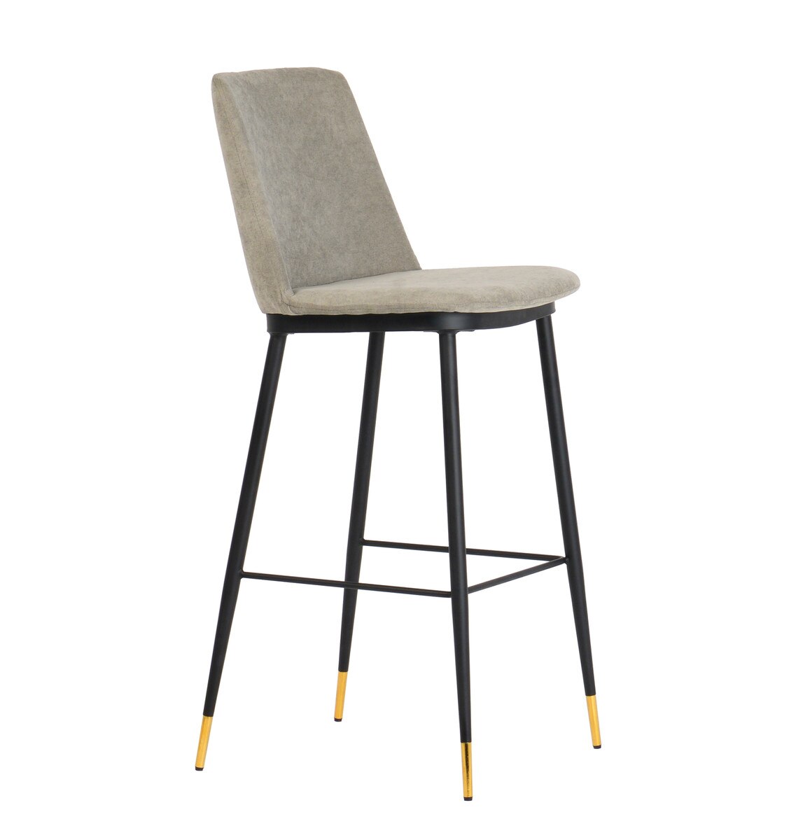 Evora Grey Velvet Counter Stool (Set of 2)