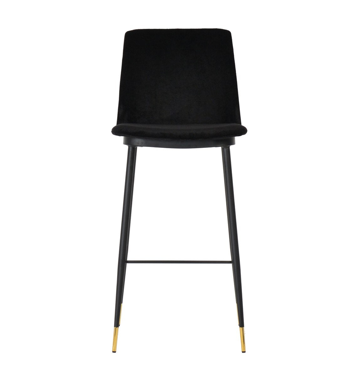 Evora Black Velvet Counter Stool (Set of 2)