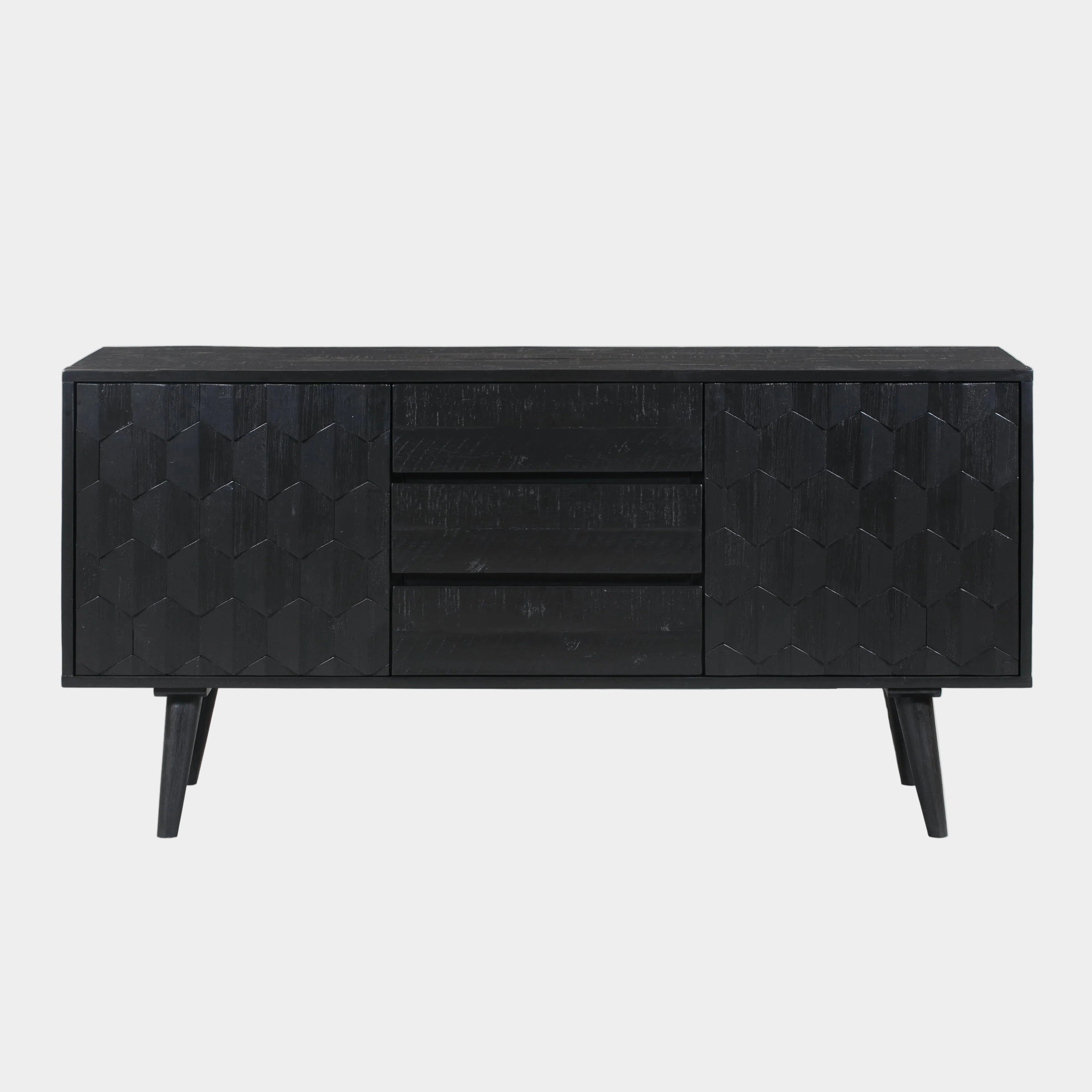 Valentina 59" Black Acacia Buffet