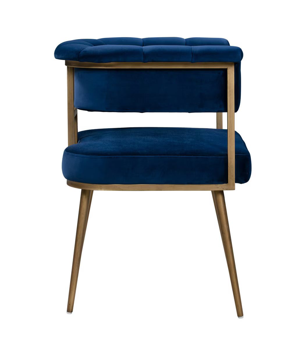 Astrid Navy Velvet Chair