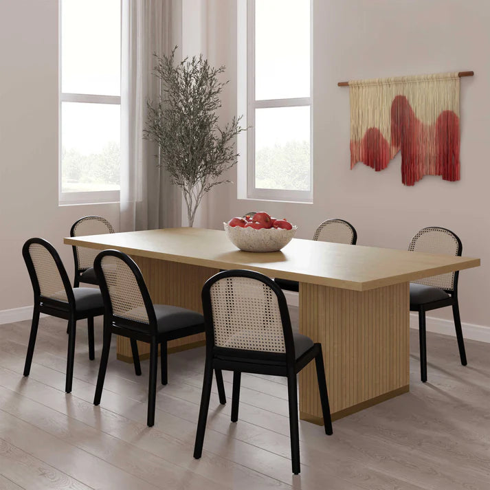 Chelsea Natural Oak Wood 79" Rectangular Dining Table