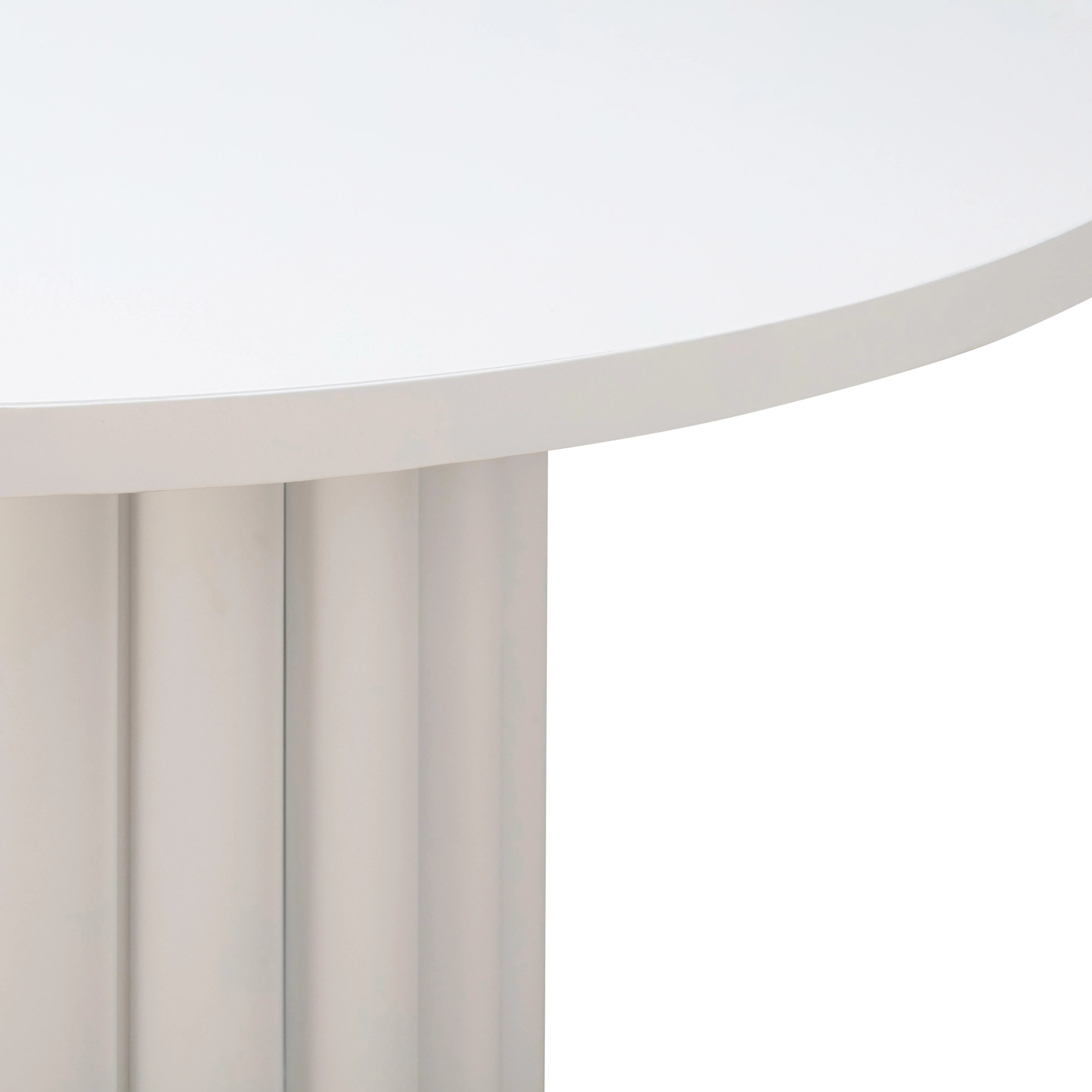 Kali 55" White Round Dining Table