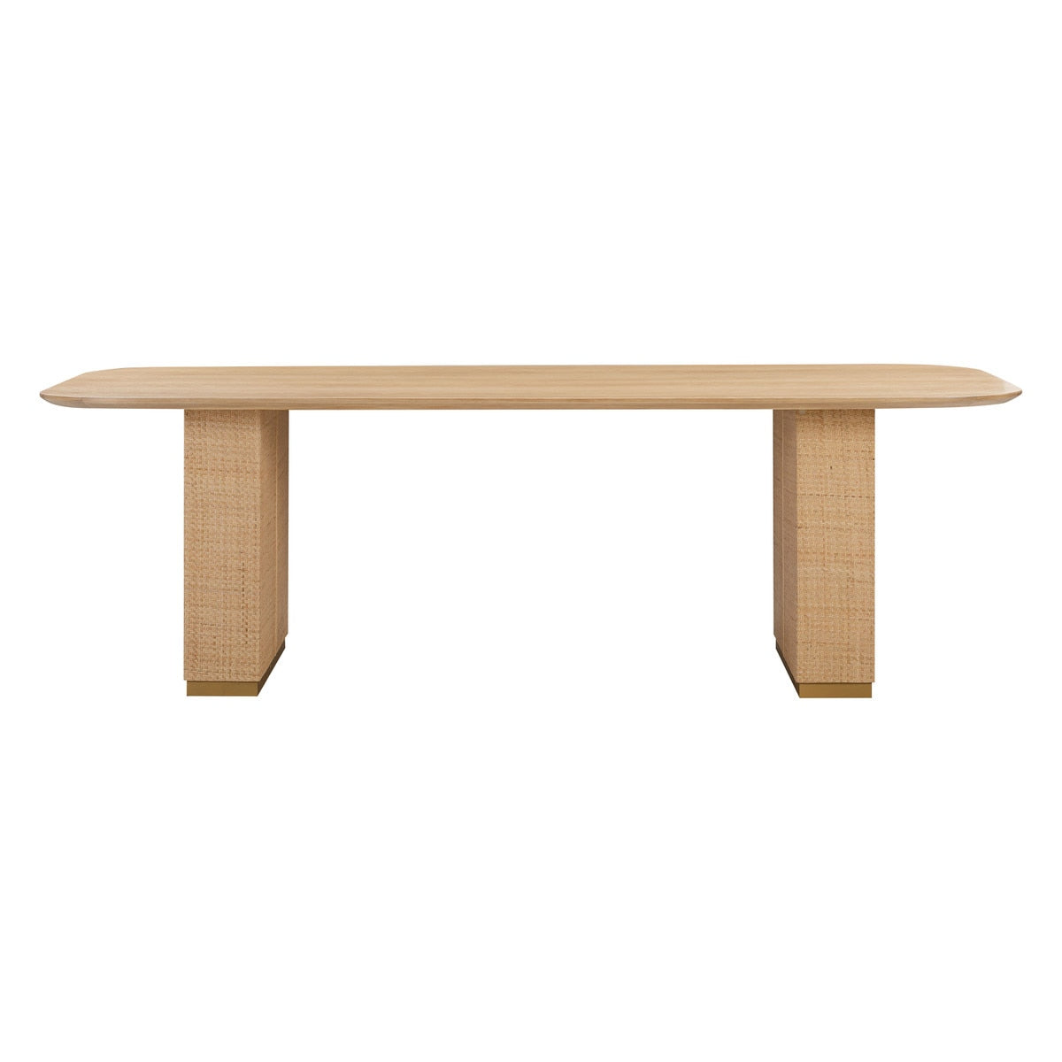 Akiba Natural Ash & Rattan 96" Rectangular Dining Table